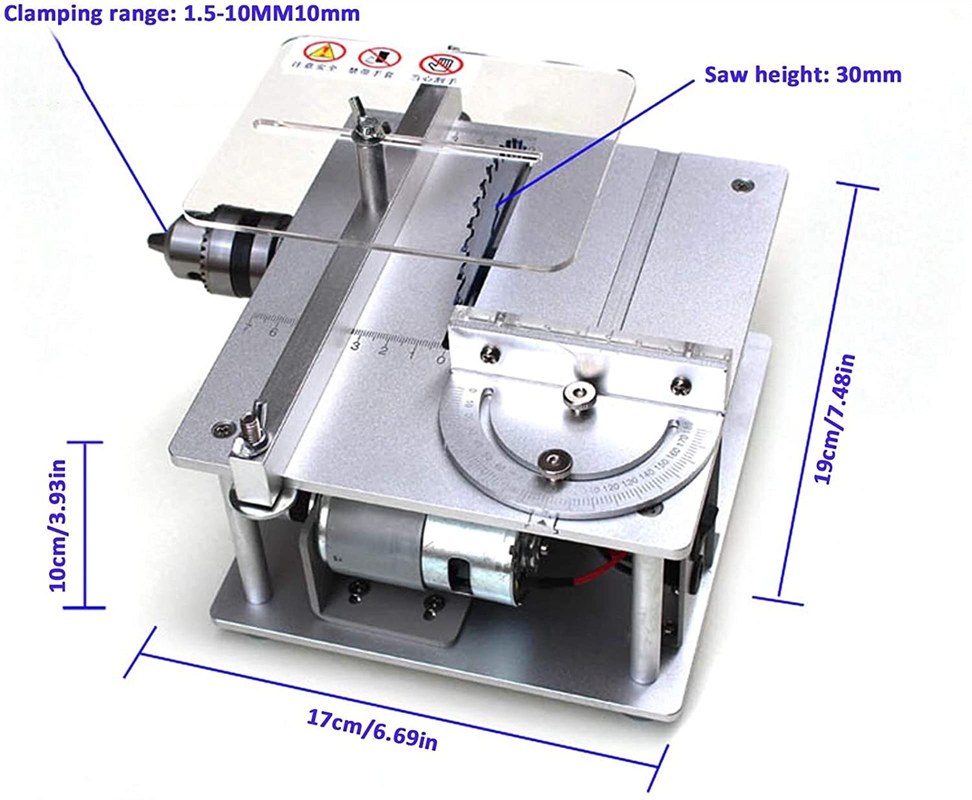Mini Woodworking Table Saw - 7-Speed Adjustable DIY Tool for Precision Wood Cutting | Home Workshop & Craft Projects
