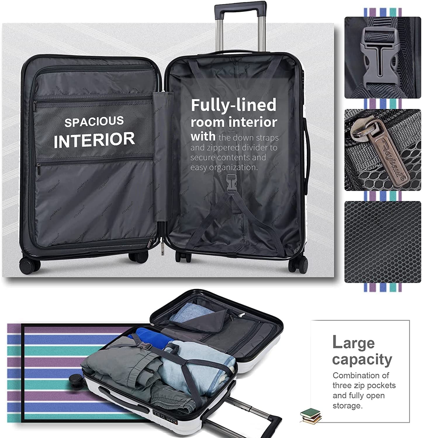 2-Piece Lightweight Hardshell Spinner Luggage Set - 14
