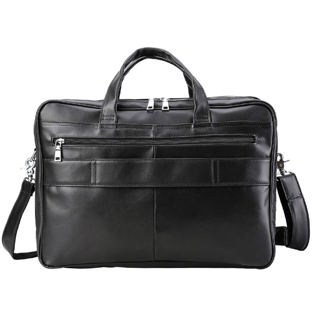 Vintage Leather Messenger Bag for Men - Large Satchel Briefcase with Shoulder Strap, Fits 15.6