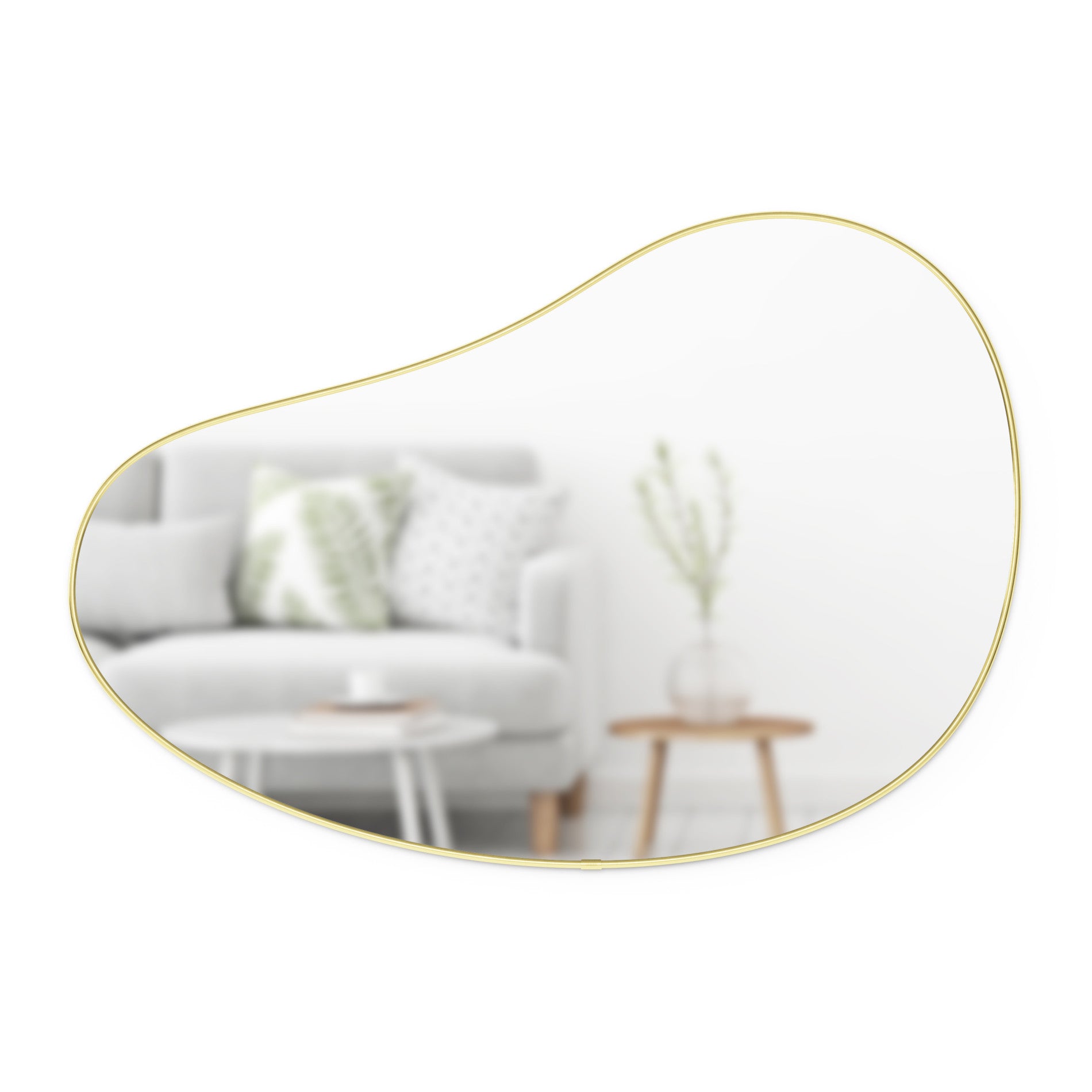 Stylish Hubba Pebble Wall Mirror - Round Decorative Hanging Mirror for Living Room, Bedroom & Bathroom - Perfect for Home Decor & Vanity Areas
