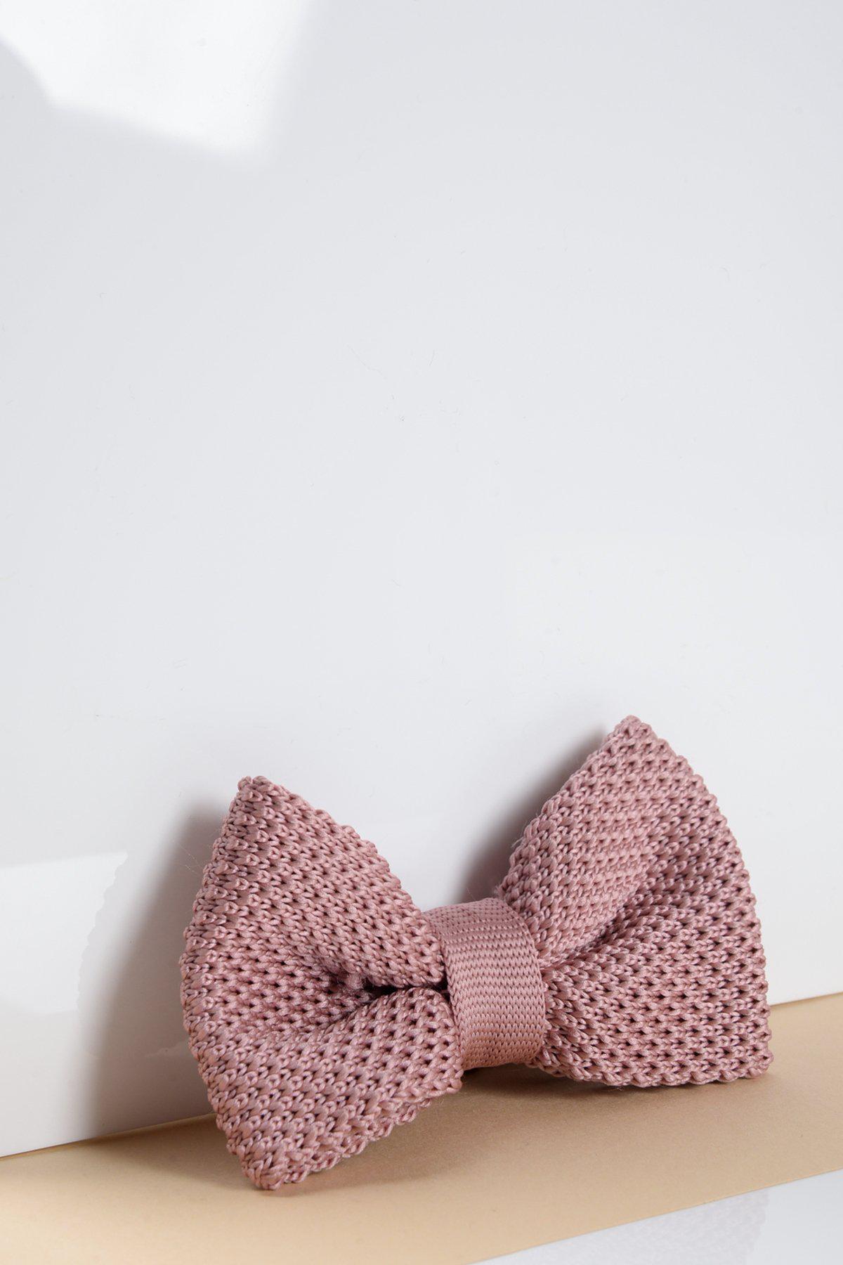 Blush Pink Knitted Bow Tie for Kids - Perfect for Weddings, Parties & Special Occasions