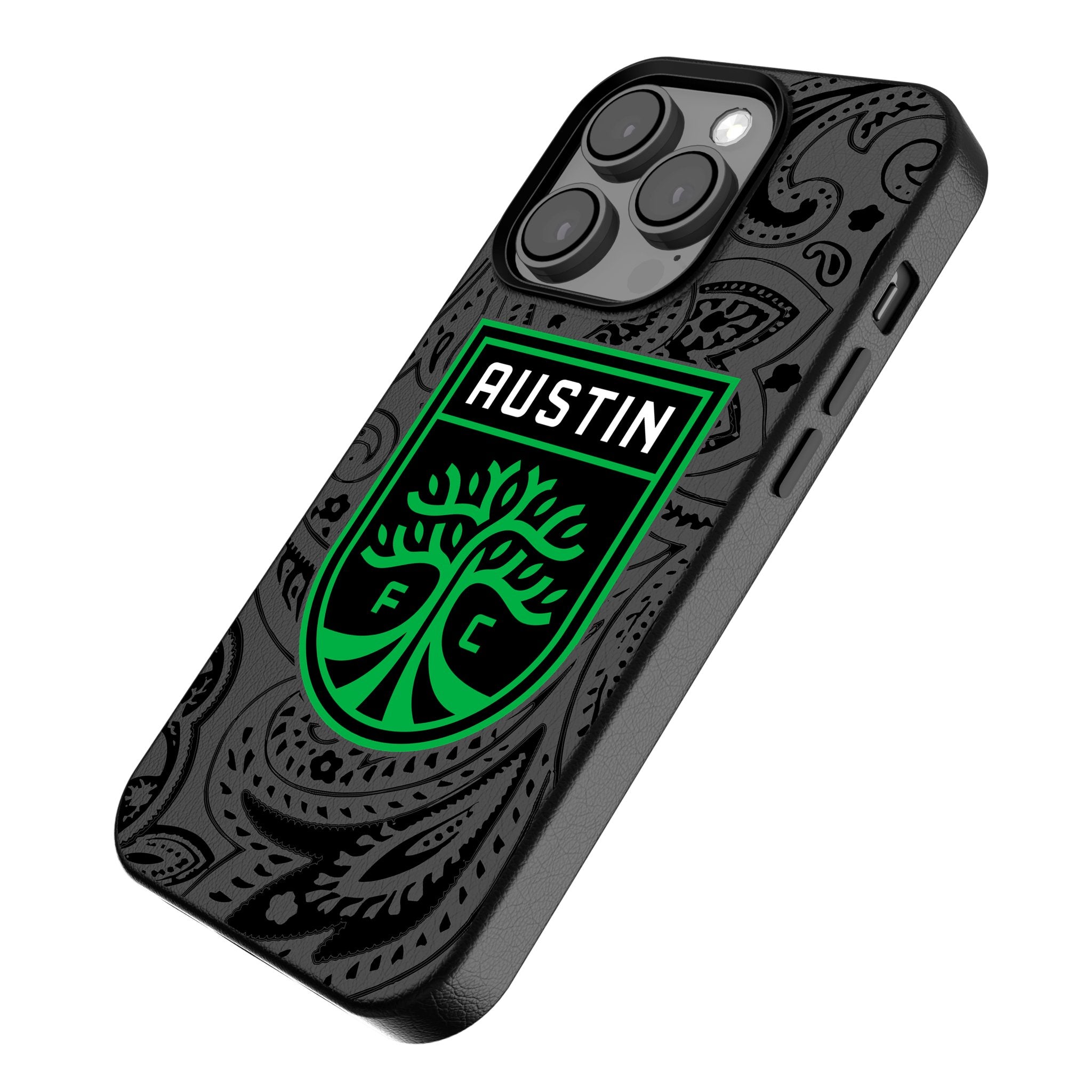 Austin FC Paisley MagSafe Compatible iPhone Case for iPhone 14/13/12 - Durable Protective Cover with Stylish Design - Perfect for Soccer Fans & Game Day Support