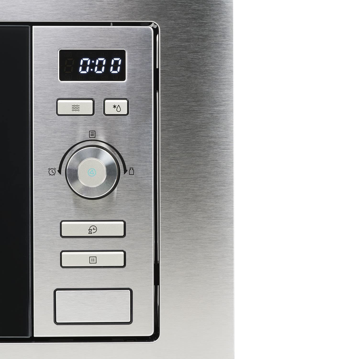 electriQ Built-In Microwave Oven - 1.1 Cu.ft Stainless Steel with 10 Power Levels for Kitchen, Home & Office Use
