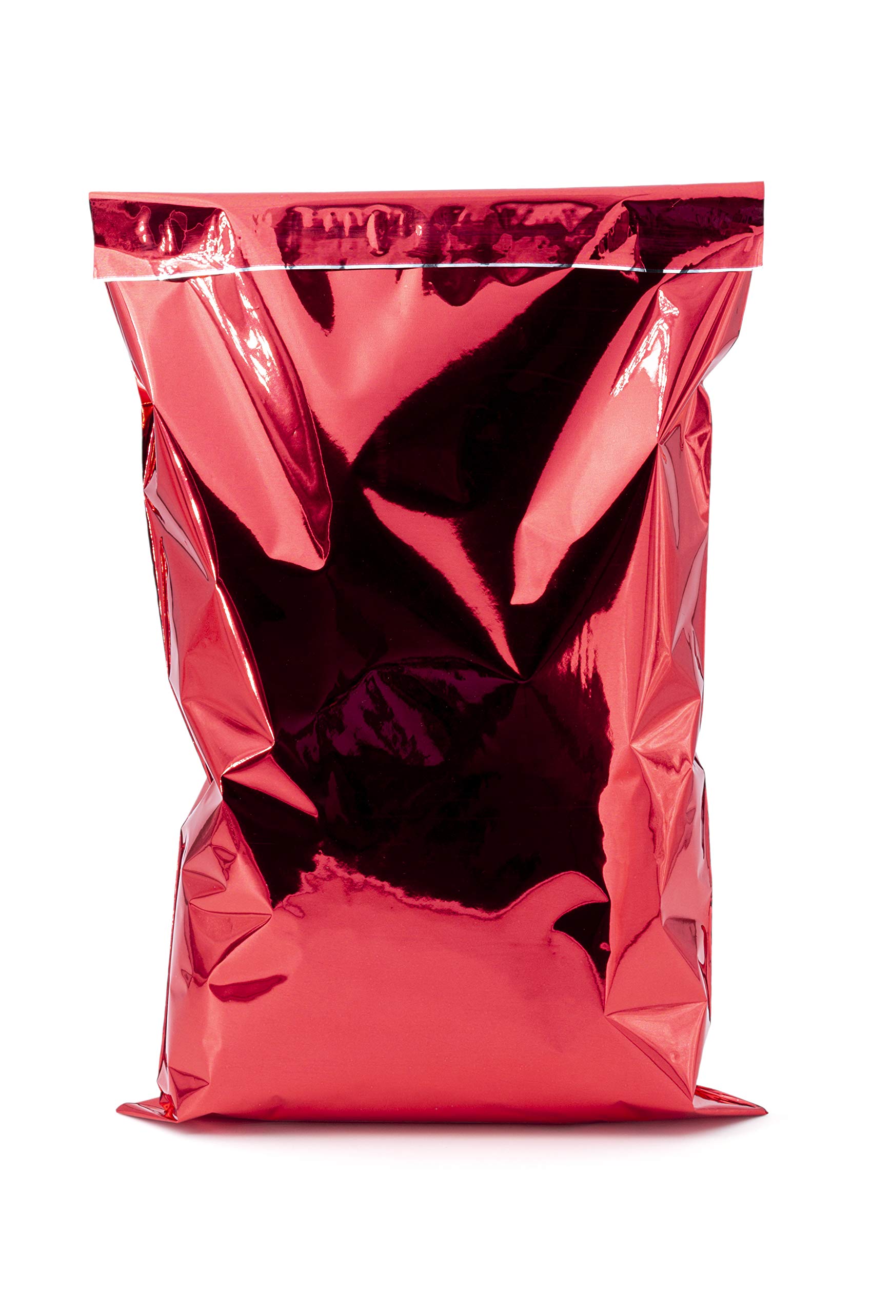 Self Adhesive Gift Bags - 50 Pack Red Christmas Wrapping Bags (20