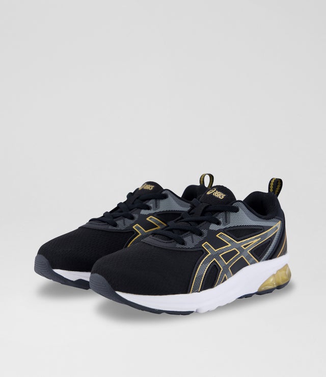 ASICS Kids' GEL-QUANTUM 90 IV Running Shoes for Boys & Girls - Lightweight Black/Gold Athletic Sneakers for School, Sports & Daily Wear