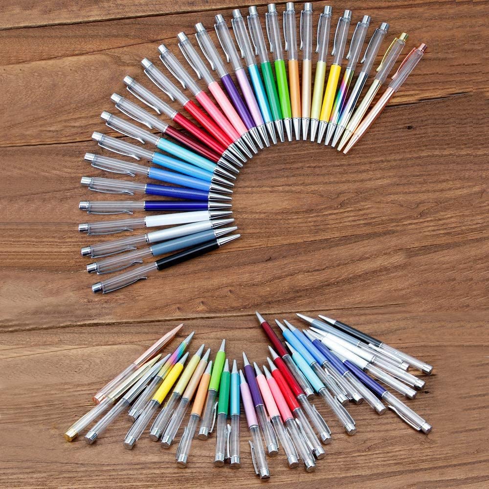 28-Pack Colorful Empty Tube Floating DIY Pens - Liquid Sand Pen Supplies for Crafts, Gifts & Party Favors - Perfect for DIY Projects, School Activities & Creative Writing