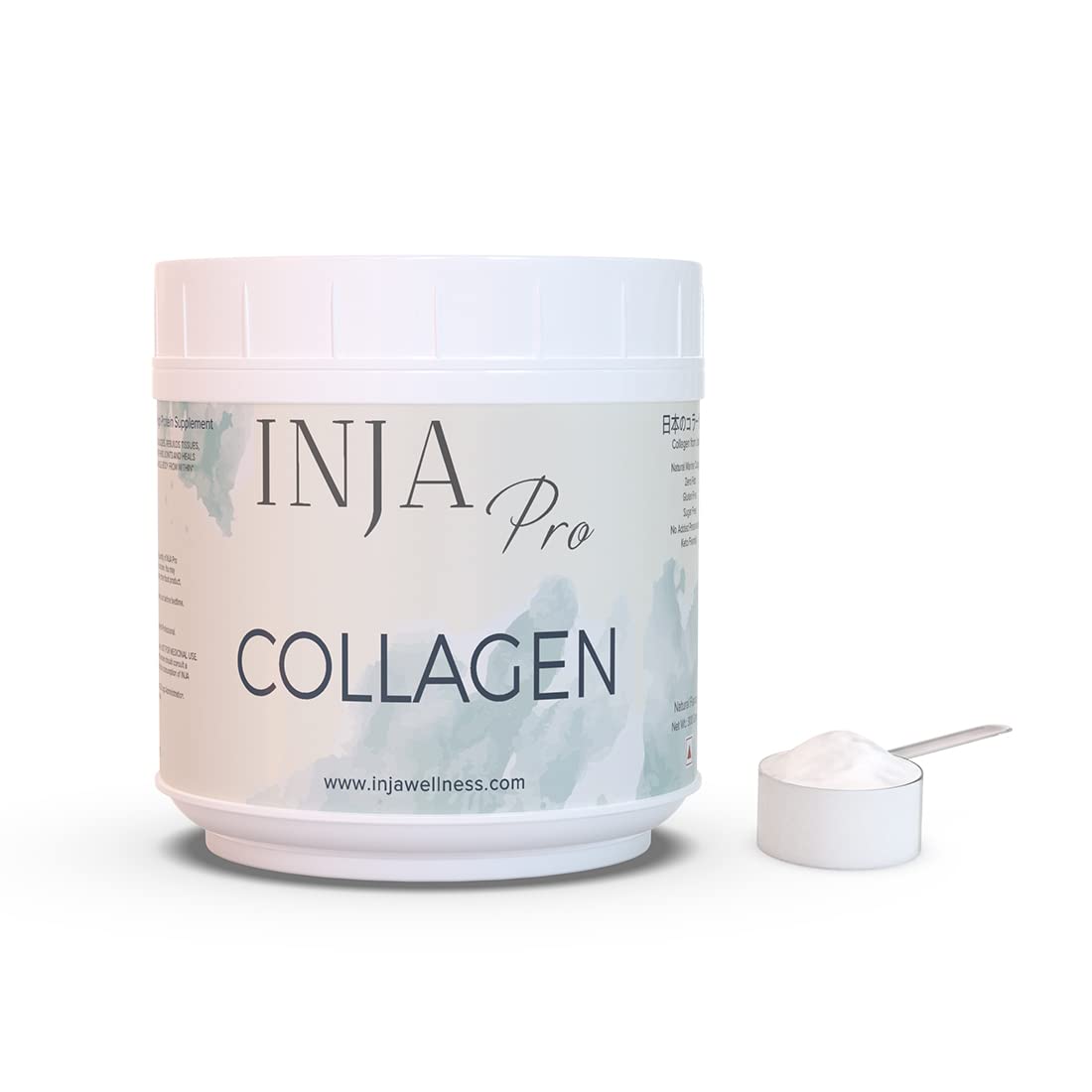 INJA Wellness Pro Marine Collagen Powder - Hydrolyzed Collagen Supplement for Women & Men | Supports Healthy Skin, Hair & Joints | Zero Sugar, Unflavored | 300g (30 Servings) | Perfect for Daily Wellness Routine & Anti-Aging Support