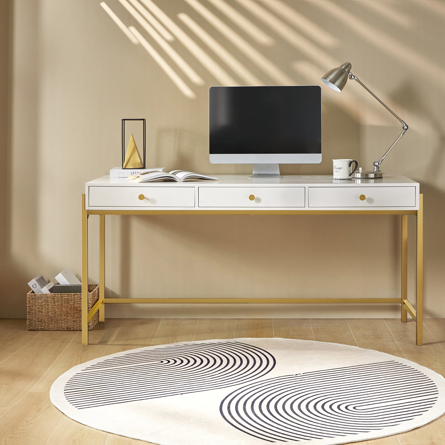 Bibiano Modern Writing Desk - Stylish Home Office Furniture for Small Spaces | Perfect for Study, Work, and Remote Learning
