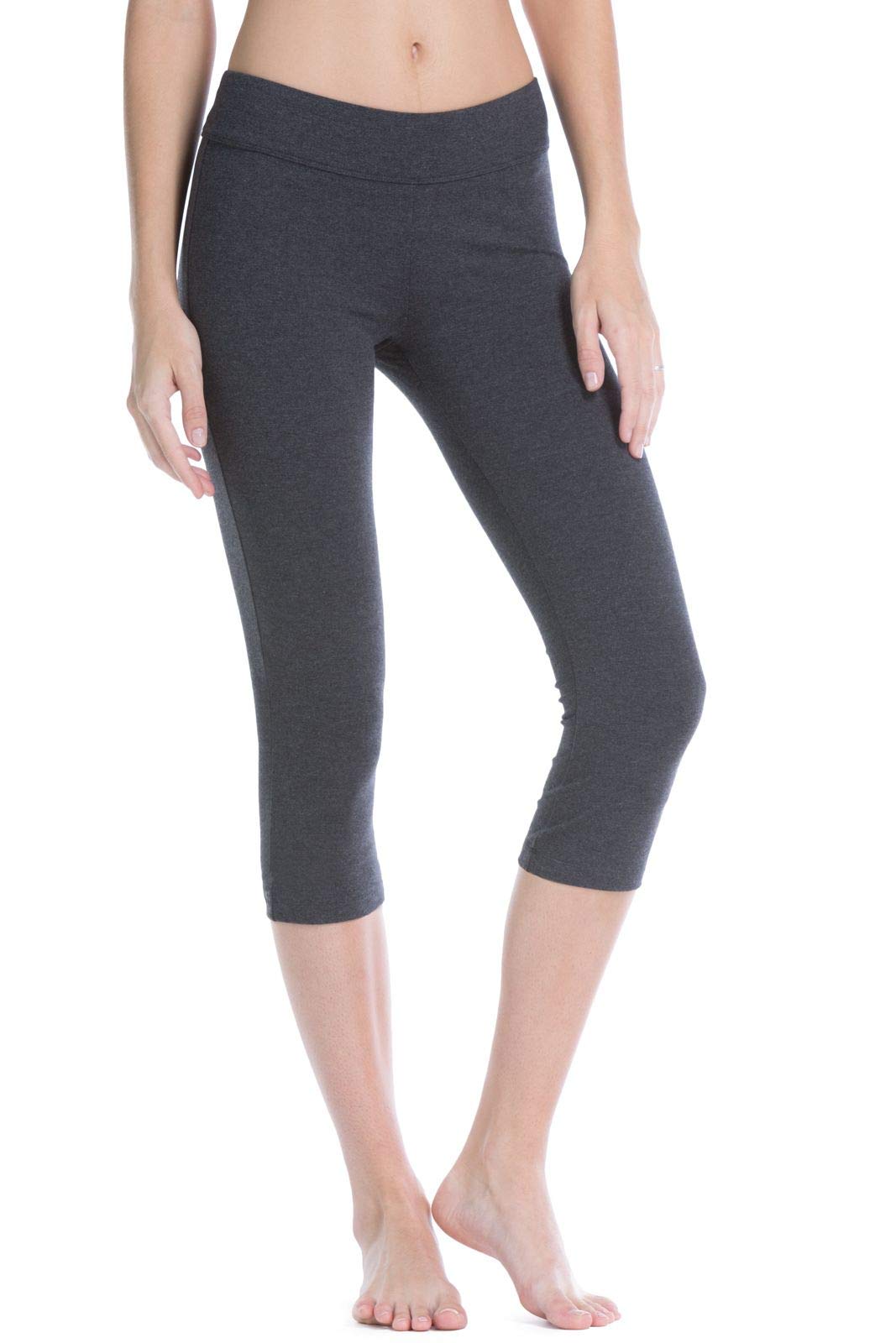 Fishers Finery Women's Eco-Friendly Classic Athletic Workout Yoga Capri Pants - Perfect for Gym, Yoga & Casual Wear