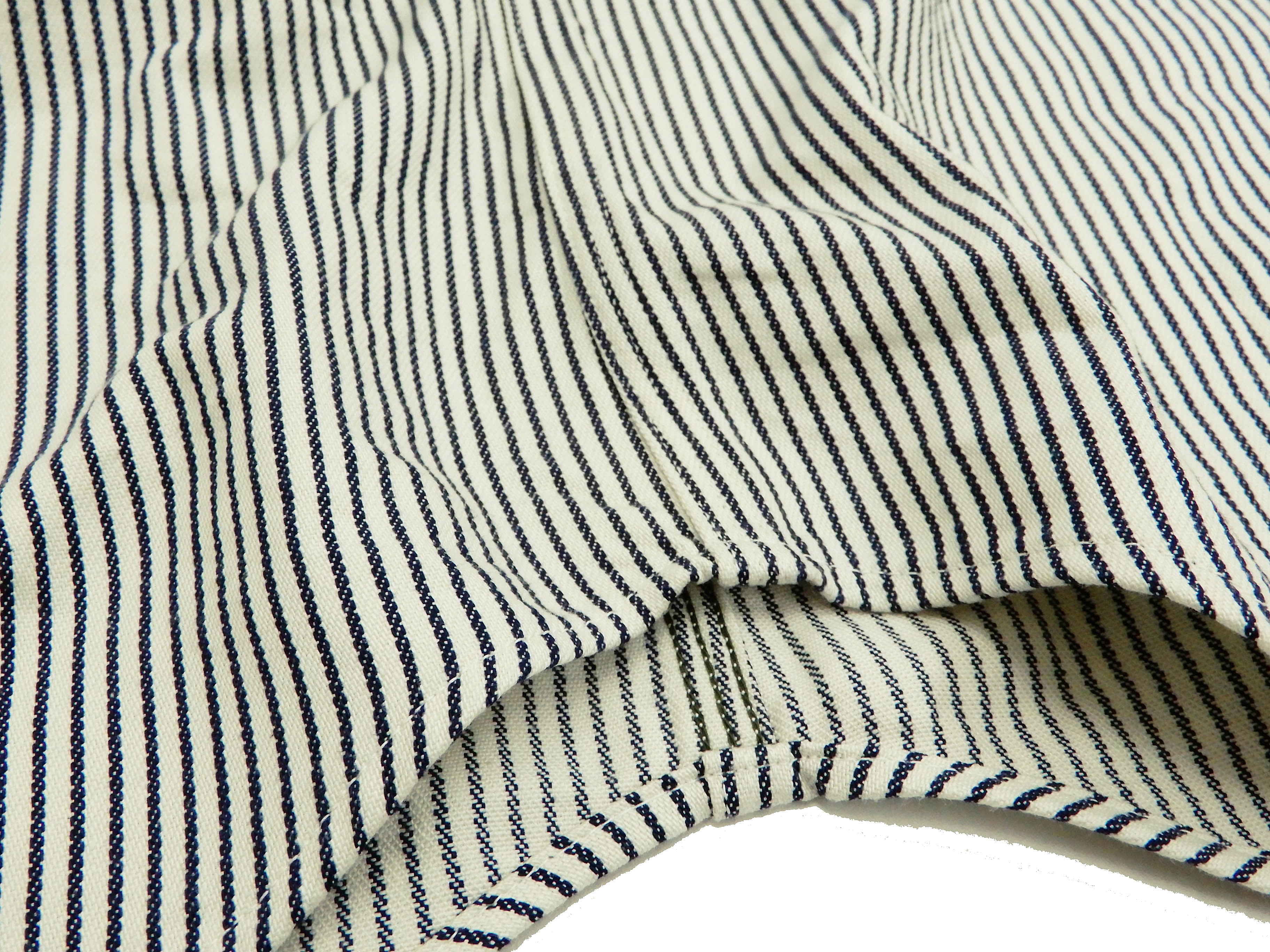 Men's Hickory Stripe Work Shirt - Long Sleeve Casual Button Up Shirt in Off White | Durable Cotton Fabric for Outdoor Work, Farming & Casual Wear (SC27853)