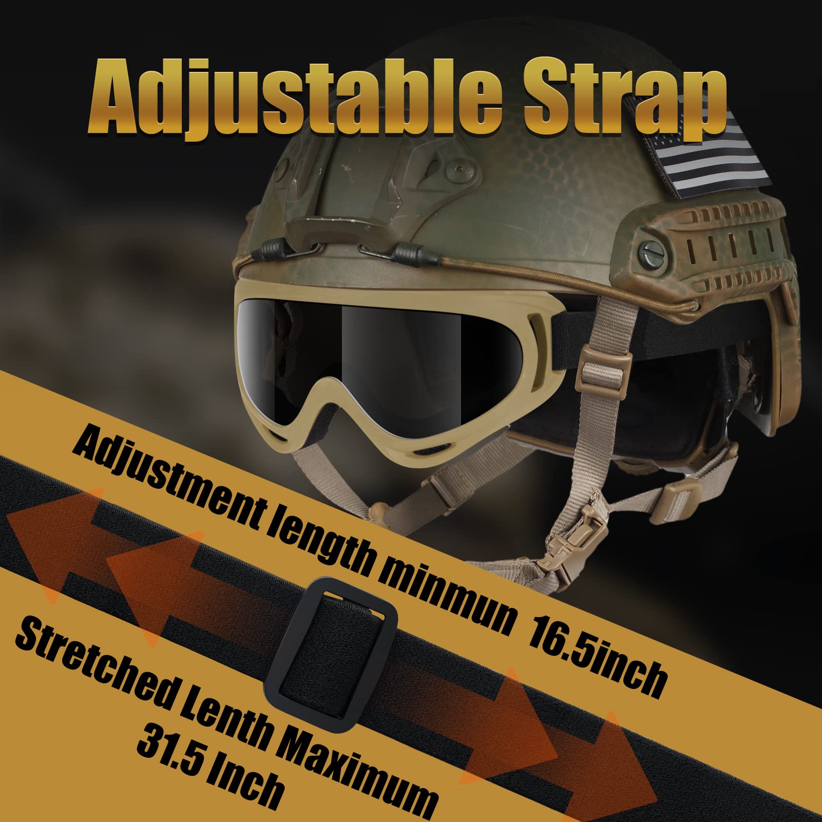 Airsoft Tactical Goggles 2-Pack - Military Grade Anti-Fog Shooting Glasses for Outdoor Sports & Tactical Training | Perfect for Airsoft, Paintball, Hunting & Range Shooting