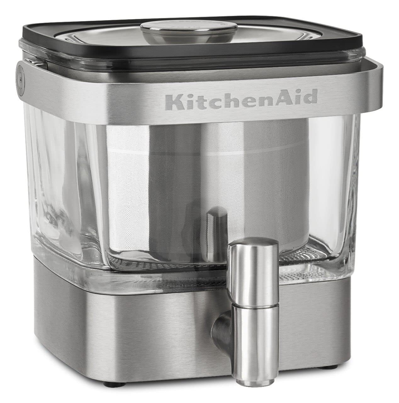 KitchenAid KCM4212SX 28oz Cold Brew Coffee Maker with Stainless Steel Filter - Brushed Stainless Steel Design for Iced Coffee & Cold Brew at Home, Office or Camping