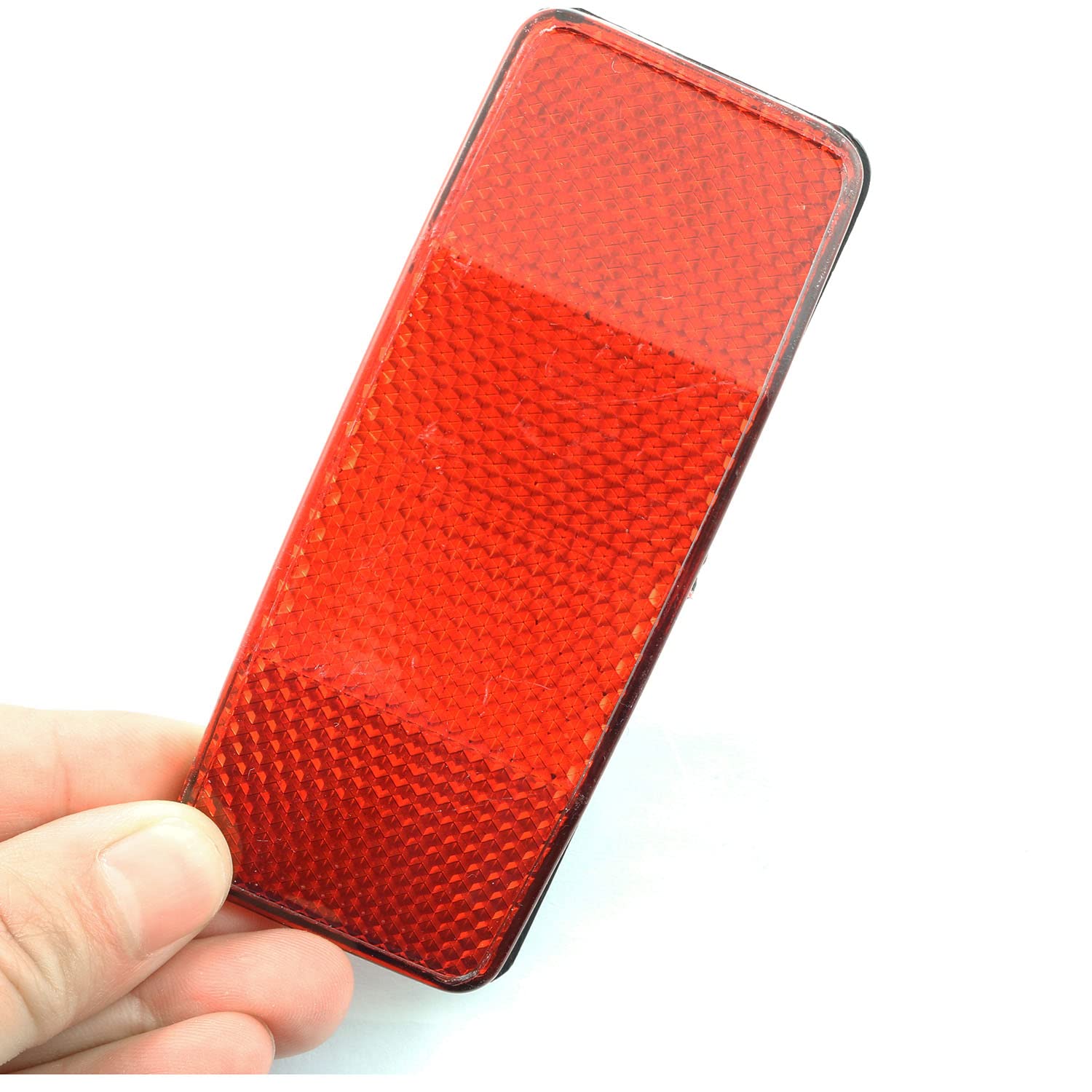 1PCS Red Bicycle Rear Rack Reflector 98x39mm - Mountain Bike Safety Accessories for Night Riding & Cycling Commuting
