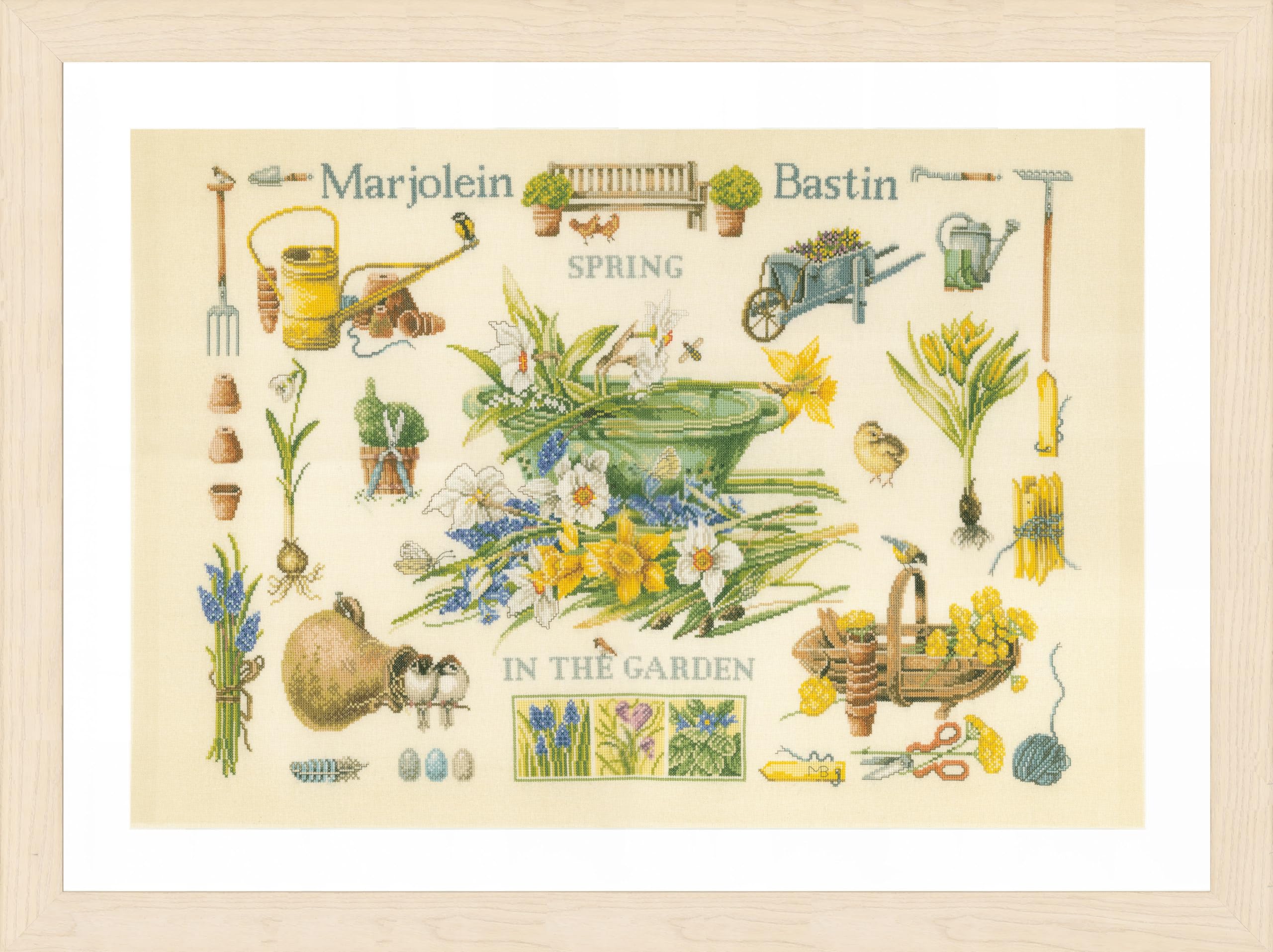 Spring in The Garden Counted Cross Stitch Kit - DIY Embroidery for Home Decor, Gifts & Relaxation
