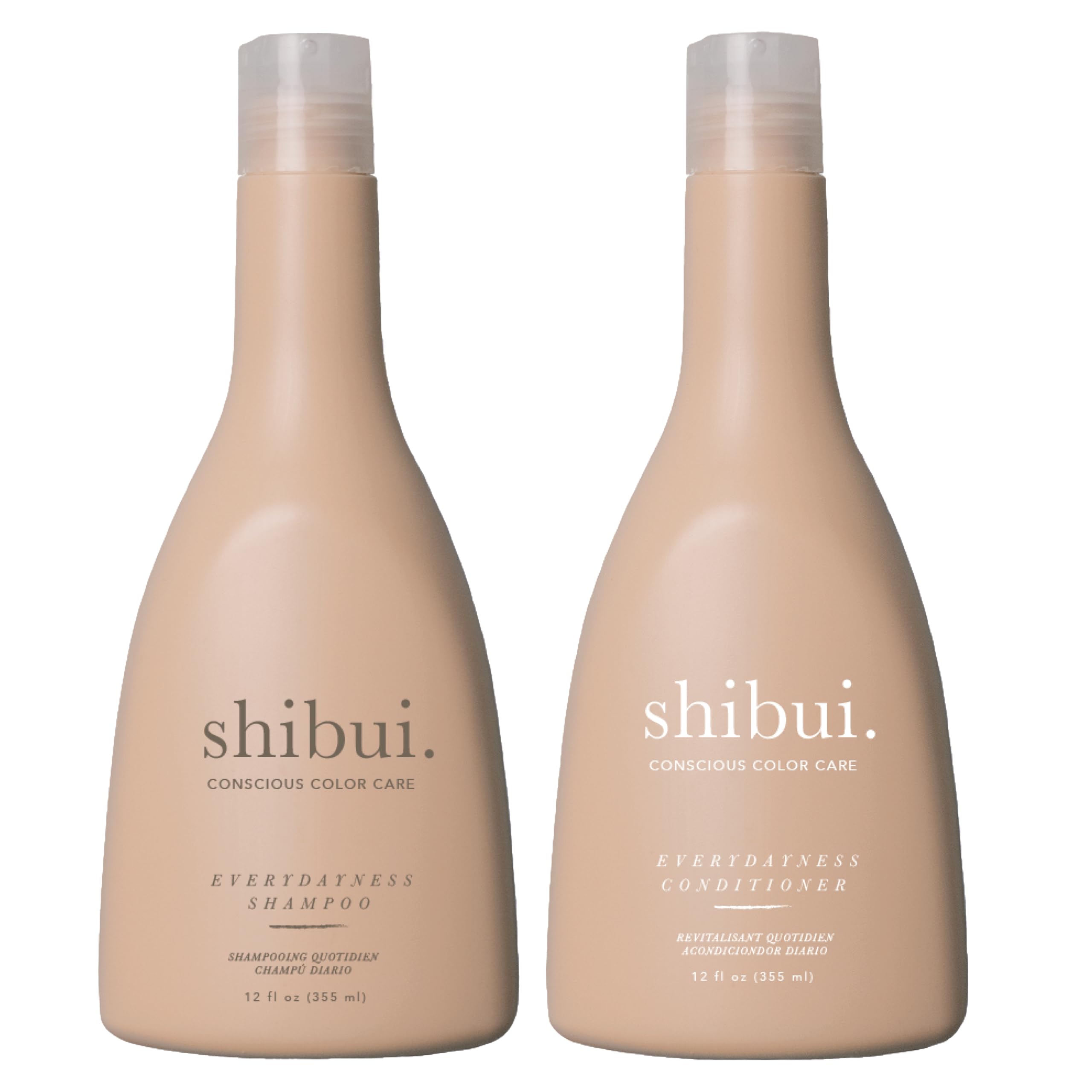 Shibui Everydayness Shampoo and Conditioner Set - Gentle Daily Cleansing for Fine to Medium Hair - Adds Softness & Shine - 12 Fl Oz Each - Perfect for Home, Travel & Salon Use