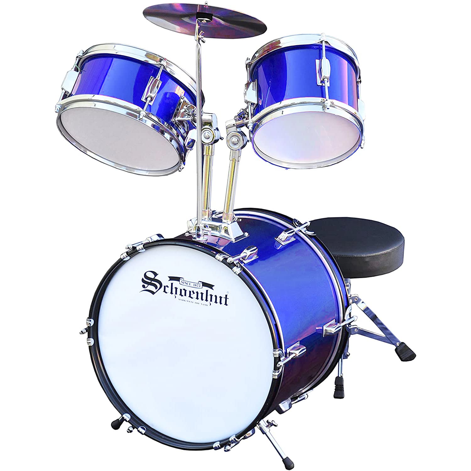 Schoenhut Blue Kids Drum Set for Toddlers - 8