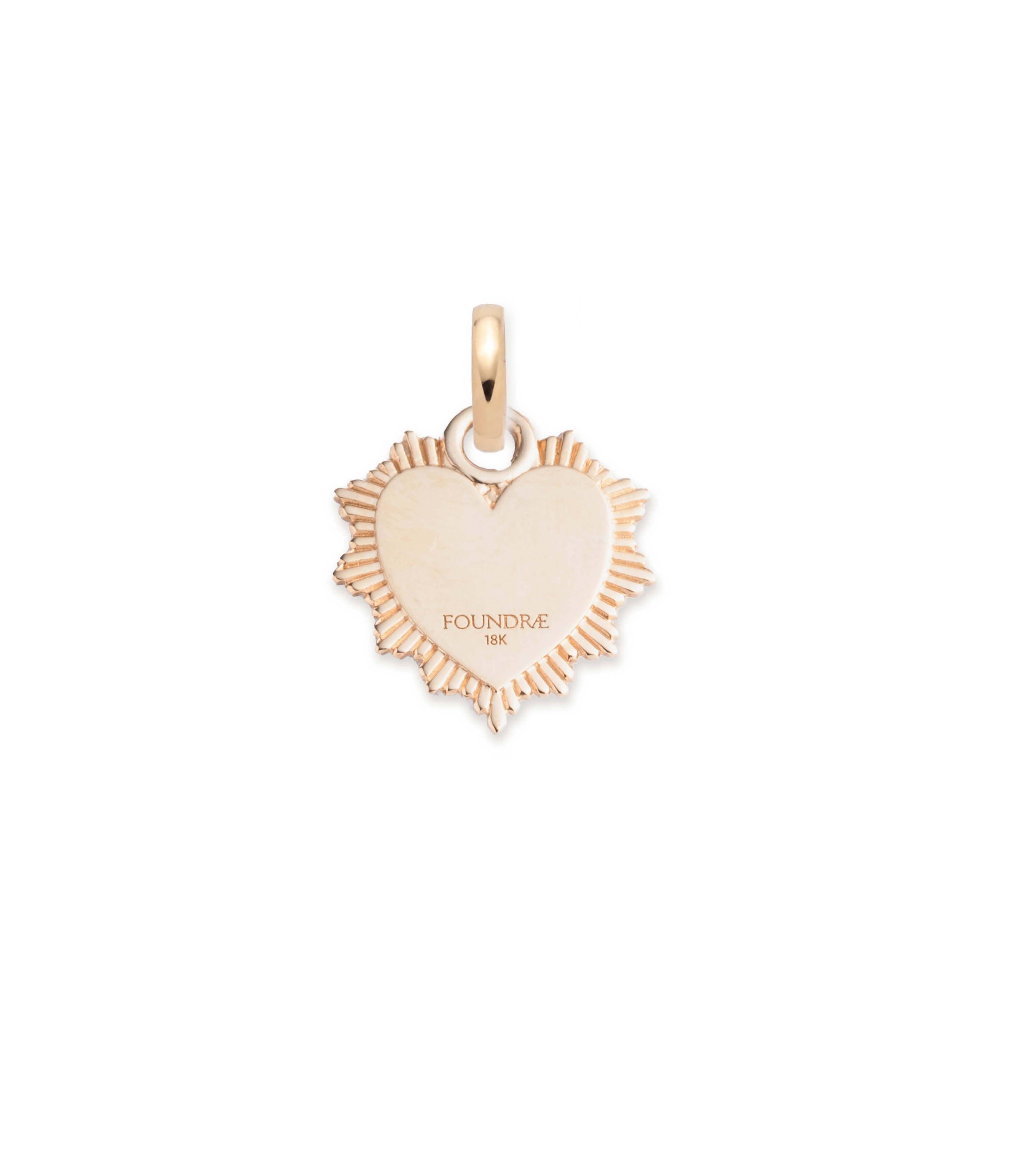 Heart Love Token Miniature Medallion Pendant - 14K Yellow Gold with Diamond Accents & Lobster Clasp | Romantic Gift for Anniversary, Valentine's Day & Special Occasions