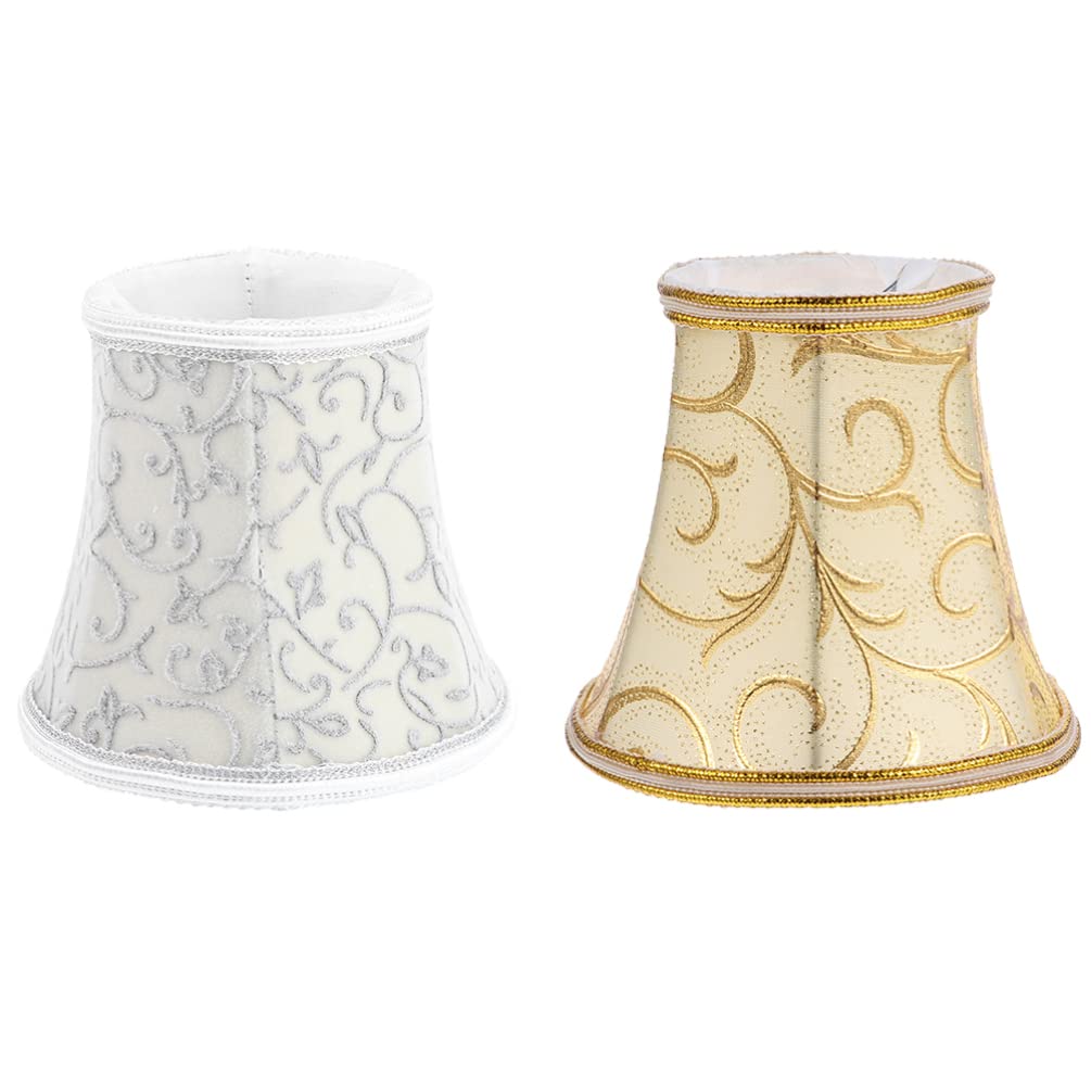 LIOOBO 2-Pack Natural Linen Drum Lamp Shades - Handcrafted Clip-On Fabric Lamp Shade Cover for Floor Lamps, Chandeliers & Pendant Lights - Perfect for Living Room, Bedroom & Office Lighting Decor