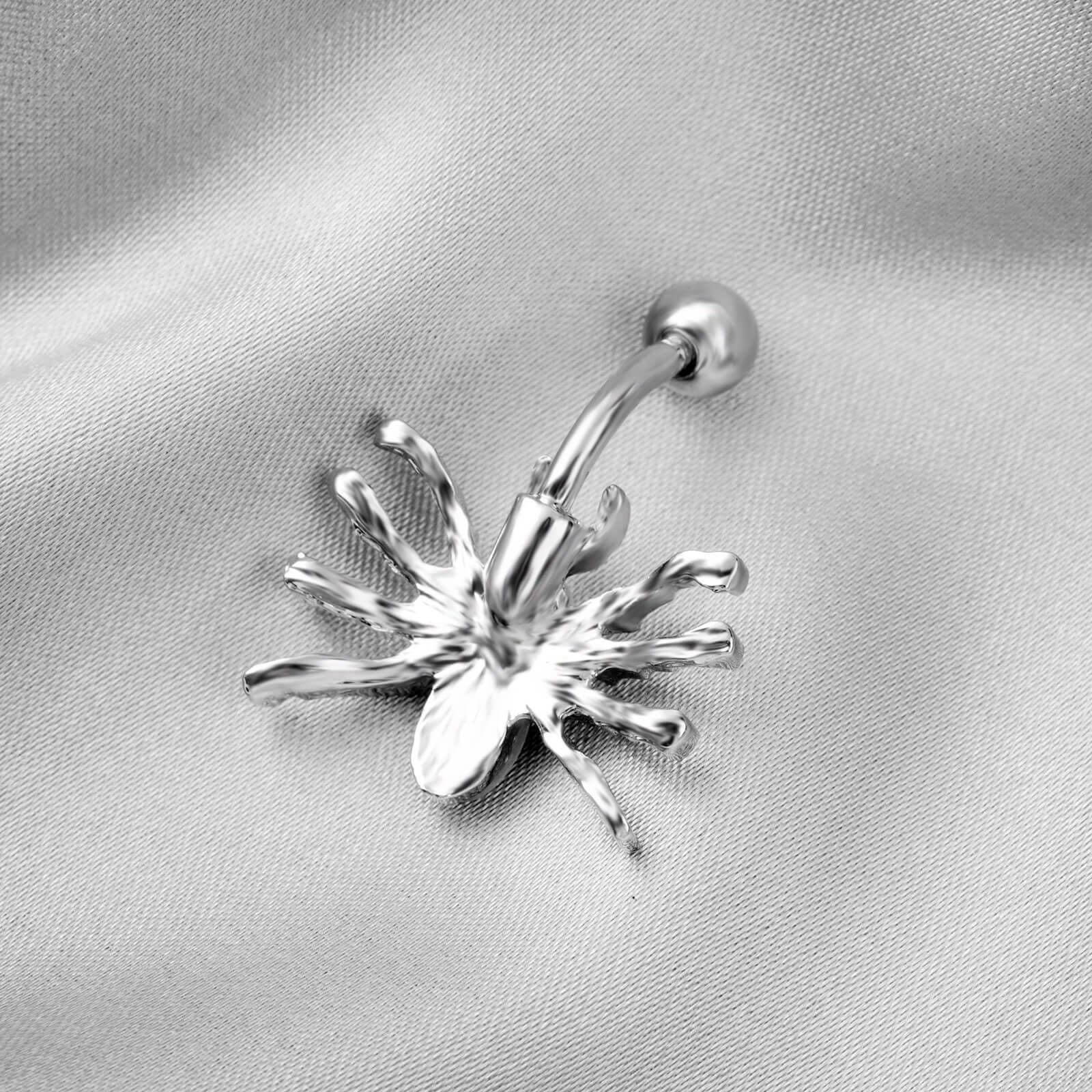 Hypoallergenic Spider Belly Button Rings - Surgical Steel Body Jewelry for Women | UZ177 | Perfect for Piercing Healing, Everyday Wear & Alternative Fashion