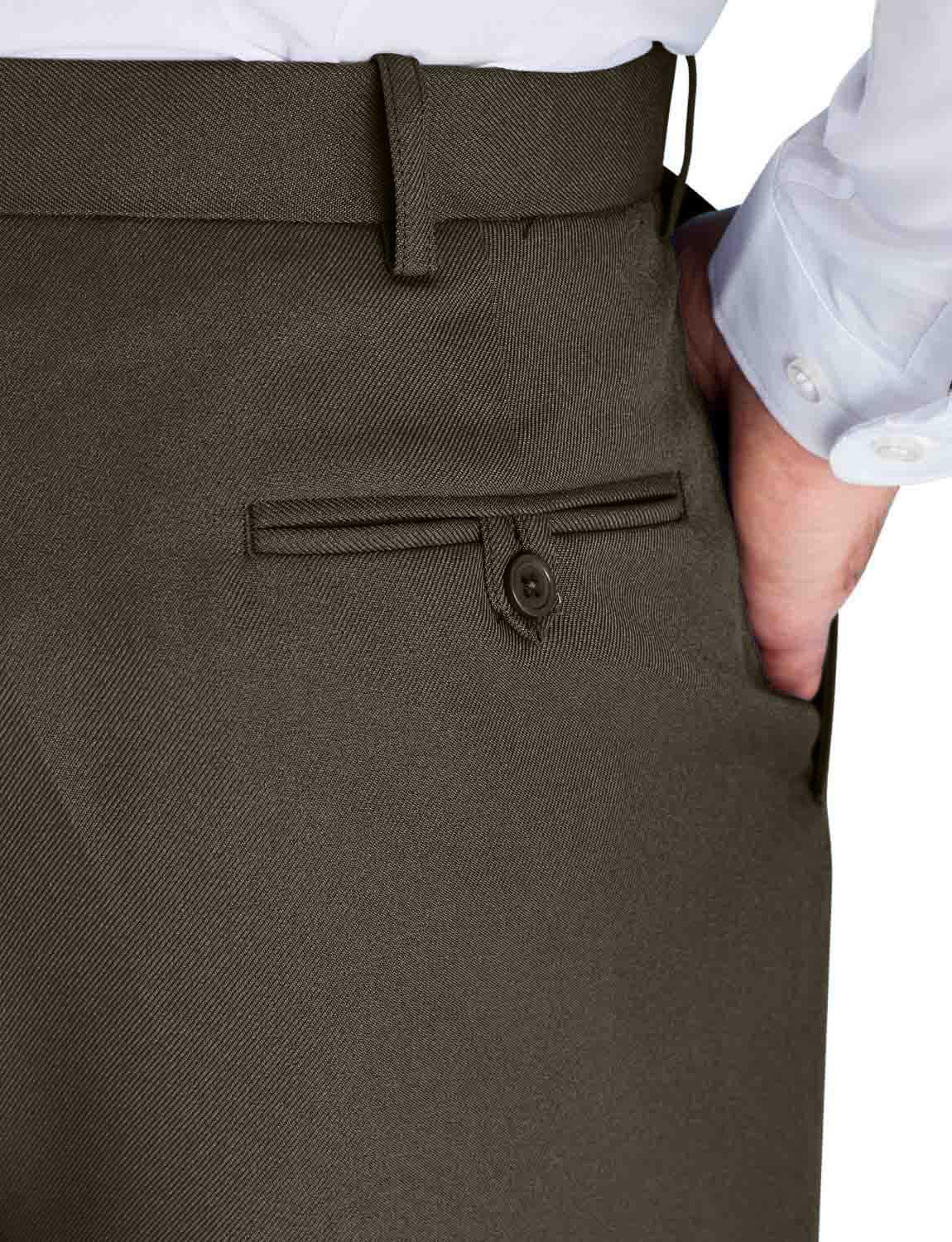 Chums Men's Stretch Waist Dress Pants - Comfortable Formal Work Slacks with Hidden Elastic Waistband | Perfect for Office, Business Meetings & Professional Events