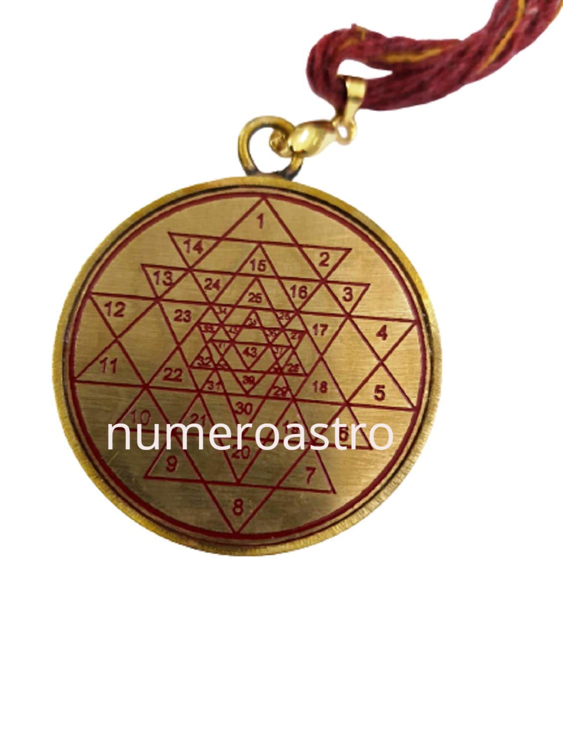 Pure Brass Shri Mangal Yantra Pendant - Authentic Vedic Jewelry for Good Luck & Protection | Spiritual Gift for Meditation, Home Decor & Positive Energy