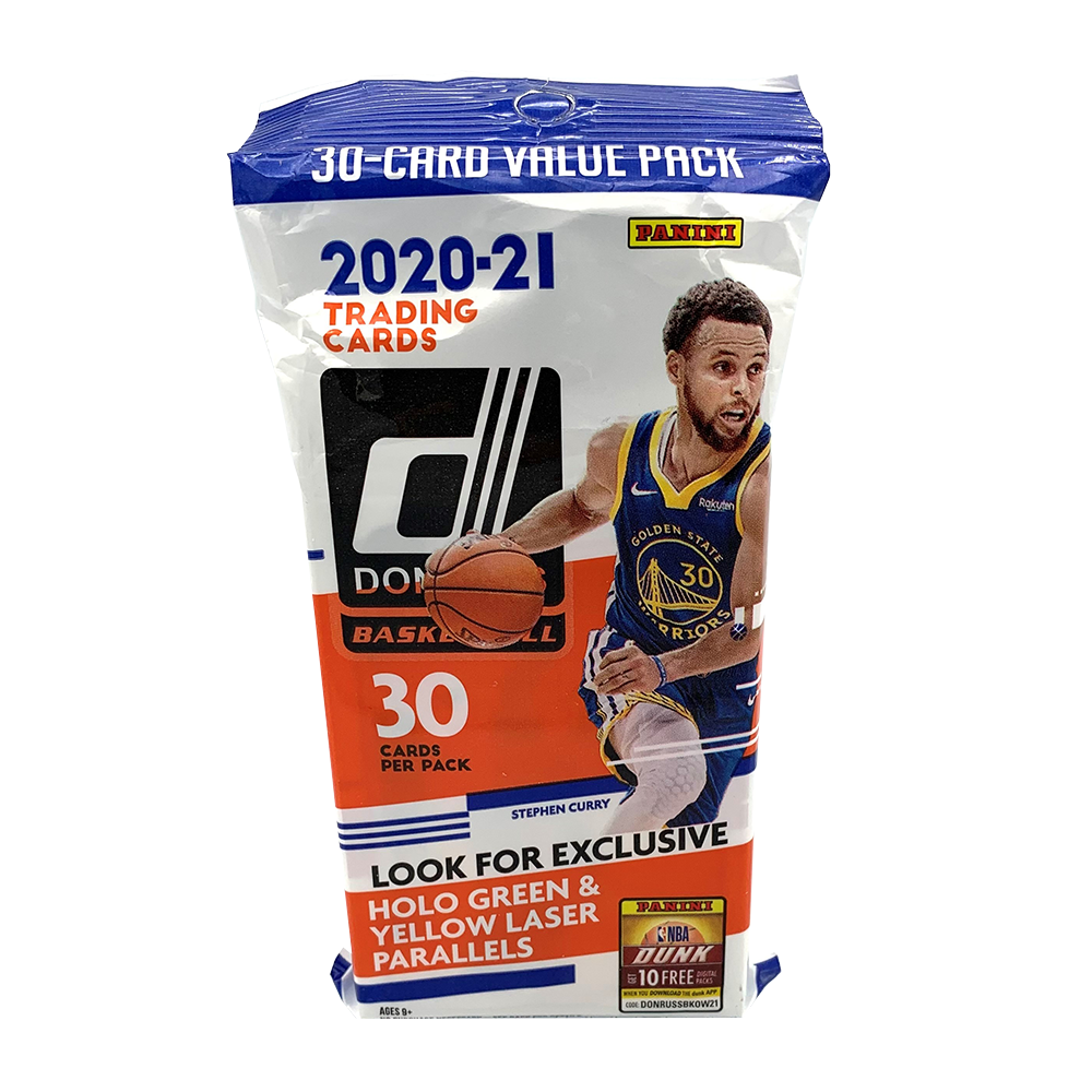 2020-21 Donruss Basketball Cello Pack - NBA Trading Cards Collection for Collectors & Fans - Perfect for Sports Memorabilia Displays & Card Trading Events