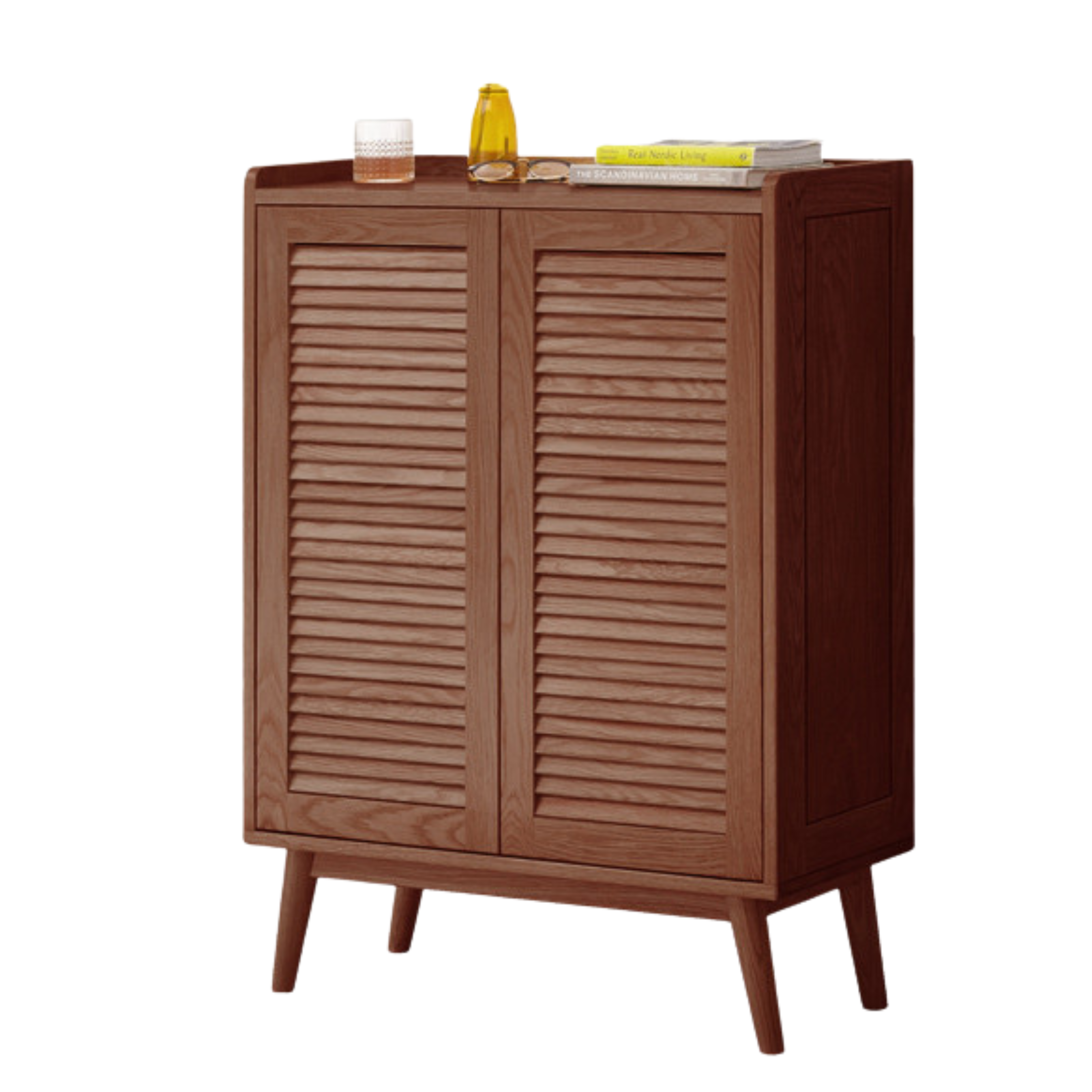 Solid Oak Wood Shoe Cabinet - Sturdy Entryway Storage Organizer for Shoes, Boots & Accessories | Perfect for Hallway, Closet & Mudroom Organization