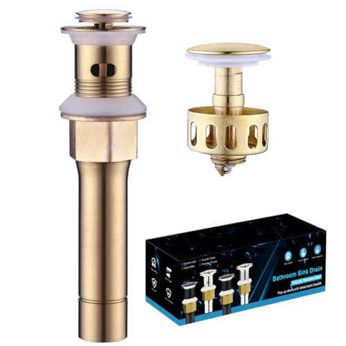 Brushed Gold Sink Drain