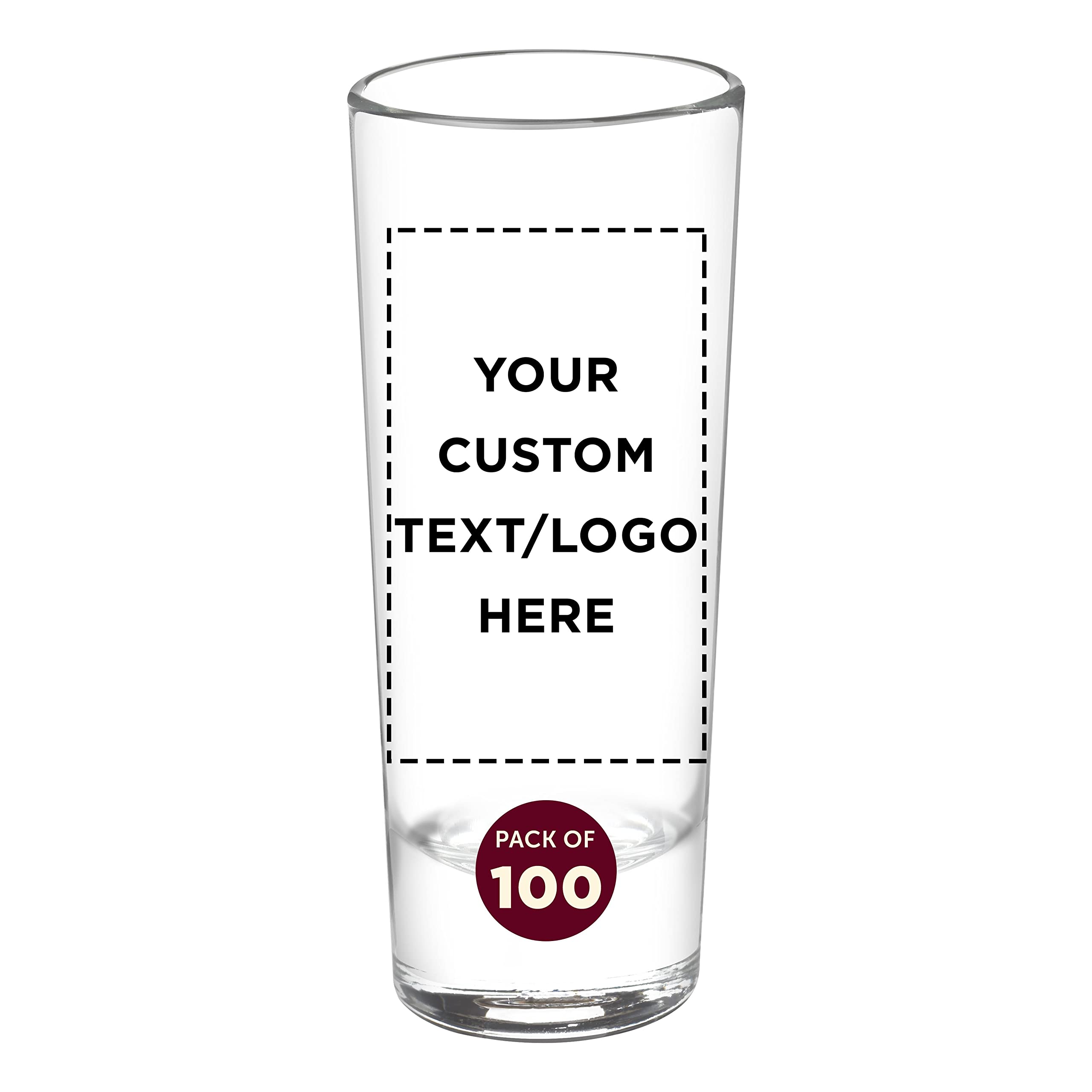100-Pack Personalized 2 oz Cordial Shot Glasses - Custom Bulk Shooter Glasses for Birthday Parties, Weddings, Bars & Events - Clear Glass for Cocktails, Liquor & Mixed Drinks - Perfect for Home Entertaining & Commercial Use