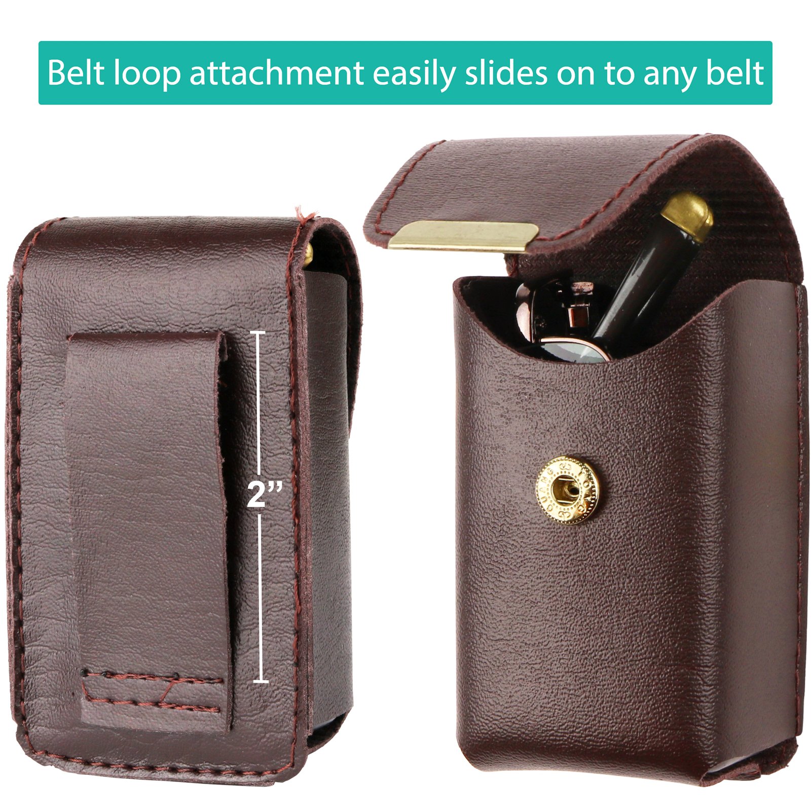 Stylish Folding Reading Glasses with Leather Case - 2 Pack Unisex Readers for Men & Women | Perfect for Office, Travel & Daily Use