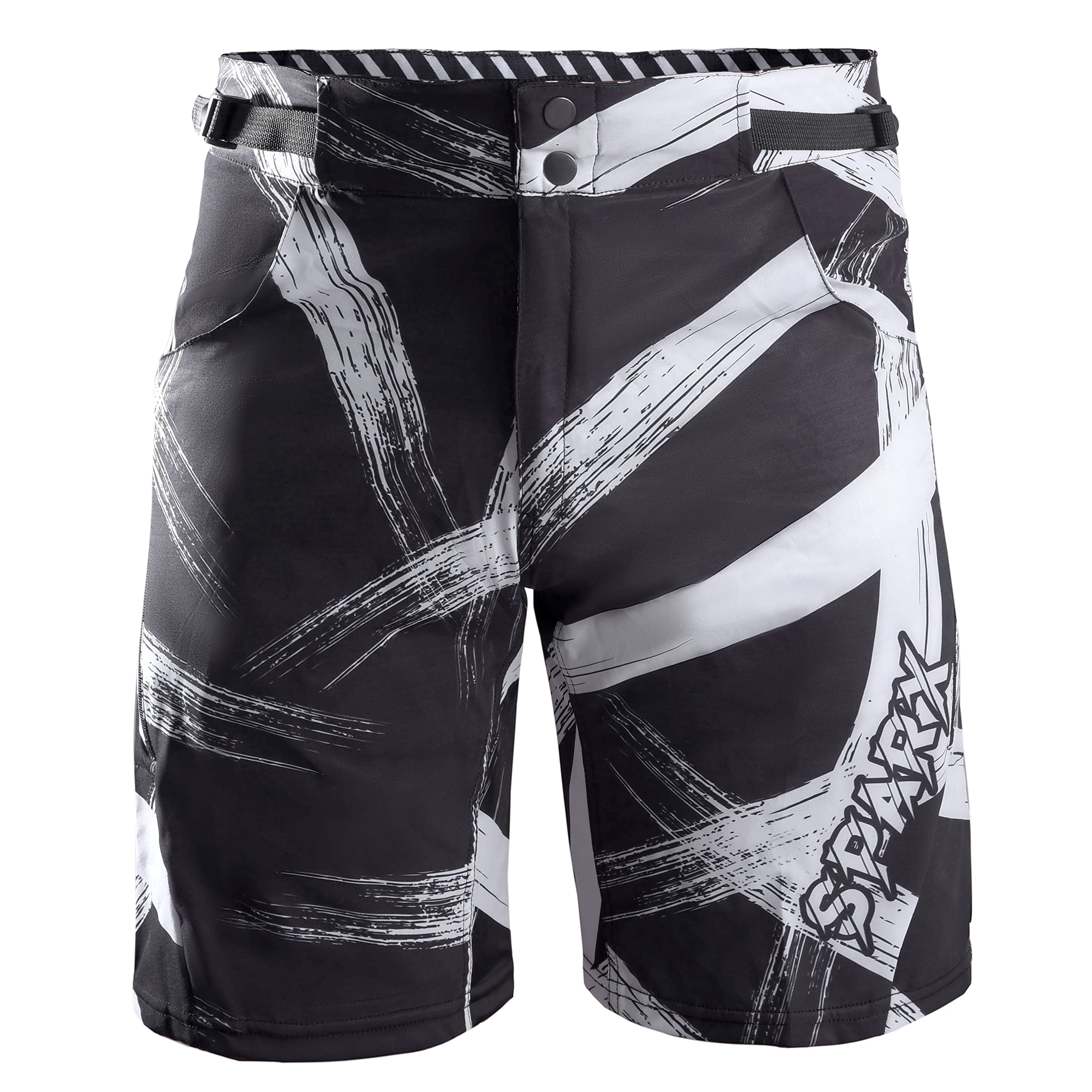 SPARX Men's Mountain Bike Shorts - Padded MTB Cycling Shorts with Stretch & Loose-Fit for Comfort | Durable Baggy Biking Shorts for Trail Riding & Outdoor Adventures