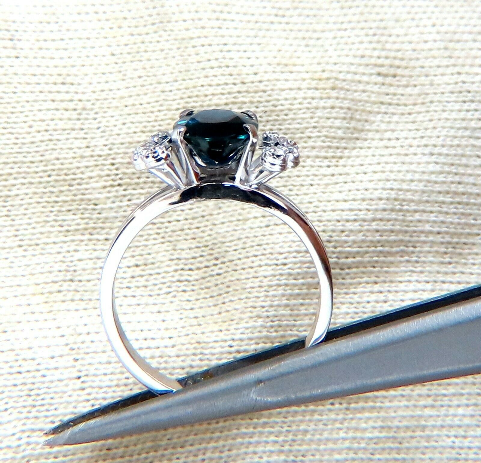 GIA Certified 1.89ct Natural Sapphire & Diamond Ring in 14K Gold - No Heat Treatment | Elegant Engagement, Wedding & Anniversary Jewelry Gift