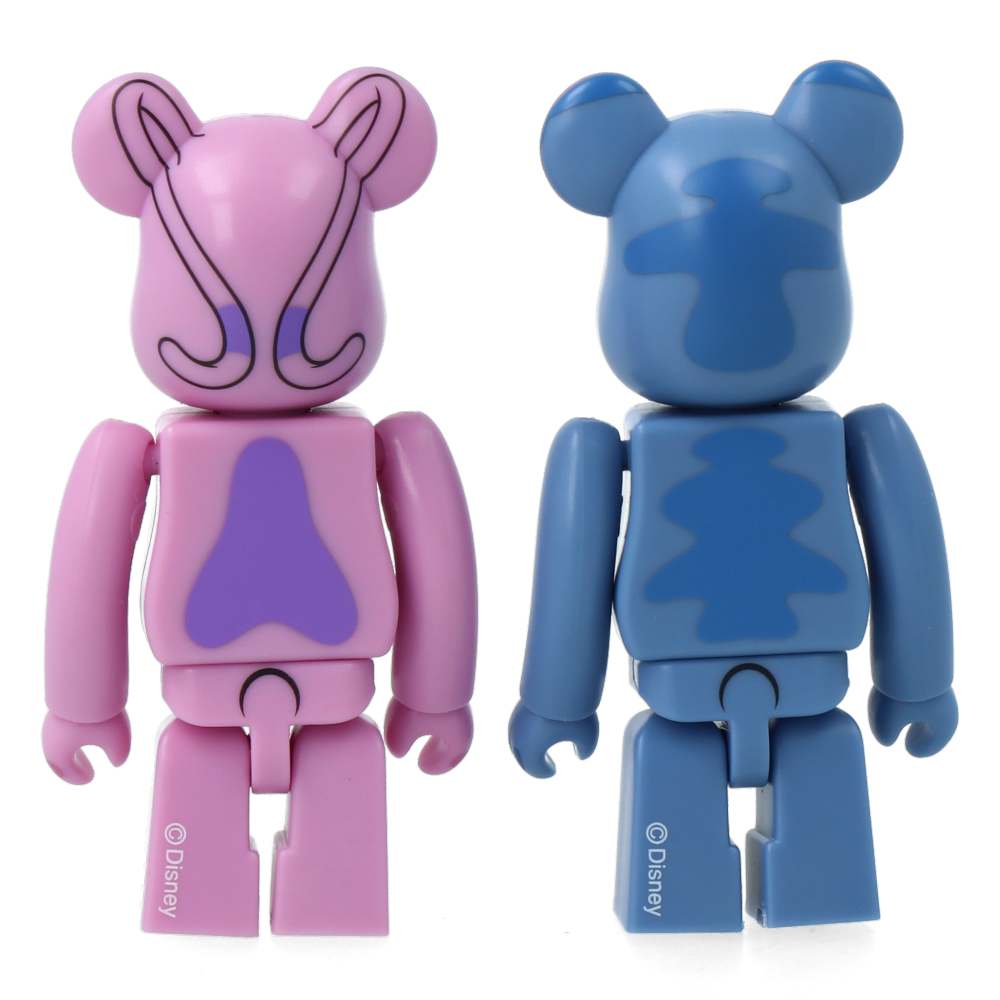 100% Authentic Bearbrick Stitch & Angel Collectible Figures (2-Piece Set) - Perfect for Disney Fans, Anime Collectors & Home Decor