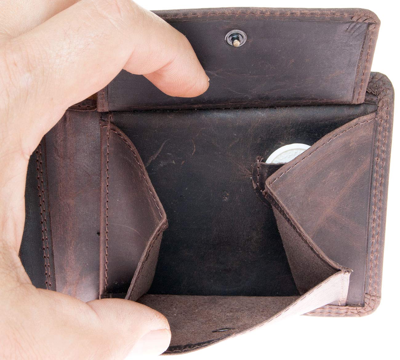 Premium Genuine Leather Wallet for Men - Durable Cowhide Bifold Wallet with RFID Blocking - Perfect for Everyday Use, Travel & Gifting