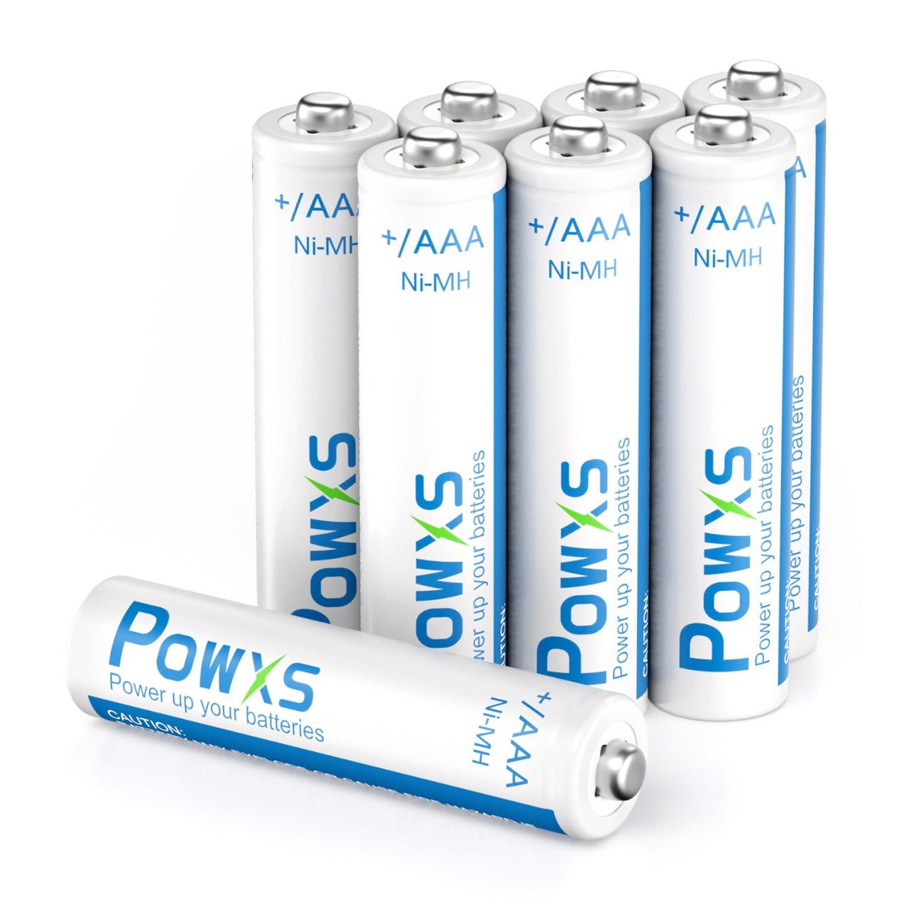 POWXS AAA NiMH Rechargeable Batteries 800mAh - High Capacity Battery Pack for Flashlights, Toys, Remote Controls & Electronic Devices - 8 Pack