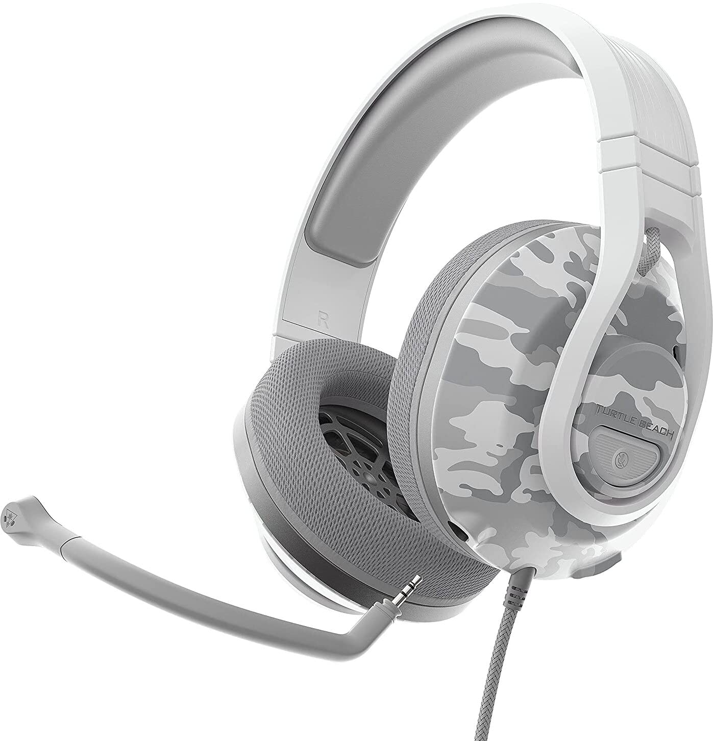 Turtle Beach Recon 500 Multiplatform Gaming Headset - Compatible with Xbox Series X/S, PS5/PS4, PC & Mobile via 3.5mm - 60mm Dual Drivers & Memory Foam Cushions (White) - Perfect for Competitive Gaming, Streaming & Long Play Sessions