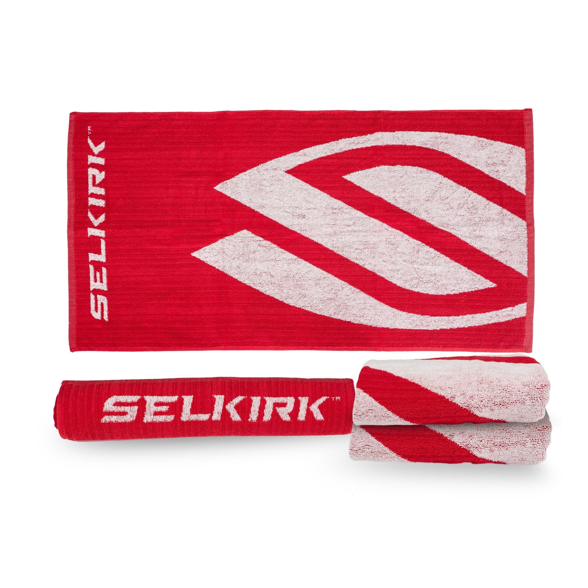 Selkirk Soft Cotton Towel Set - Absorbent Bath & Beach Towels (Red/White) - Perfect for Pool, Gym, Spa & Travel