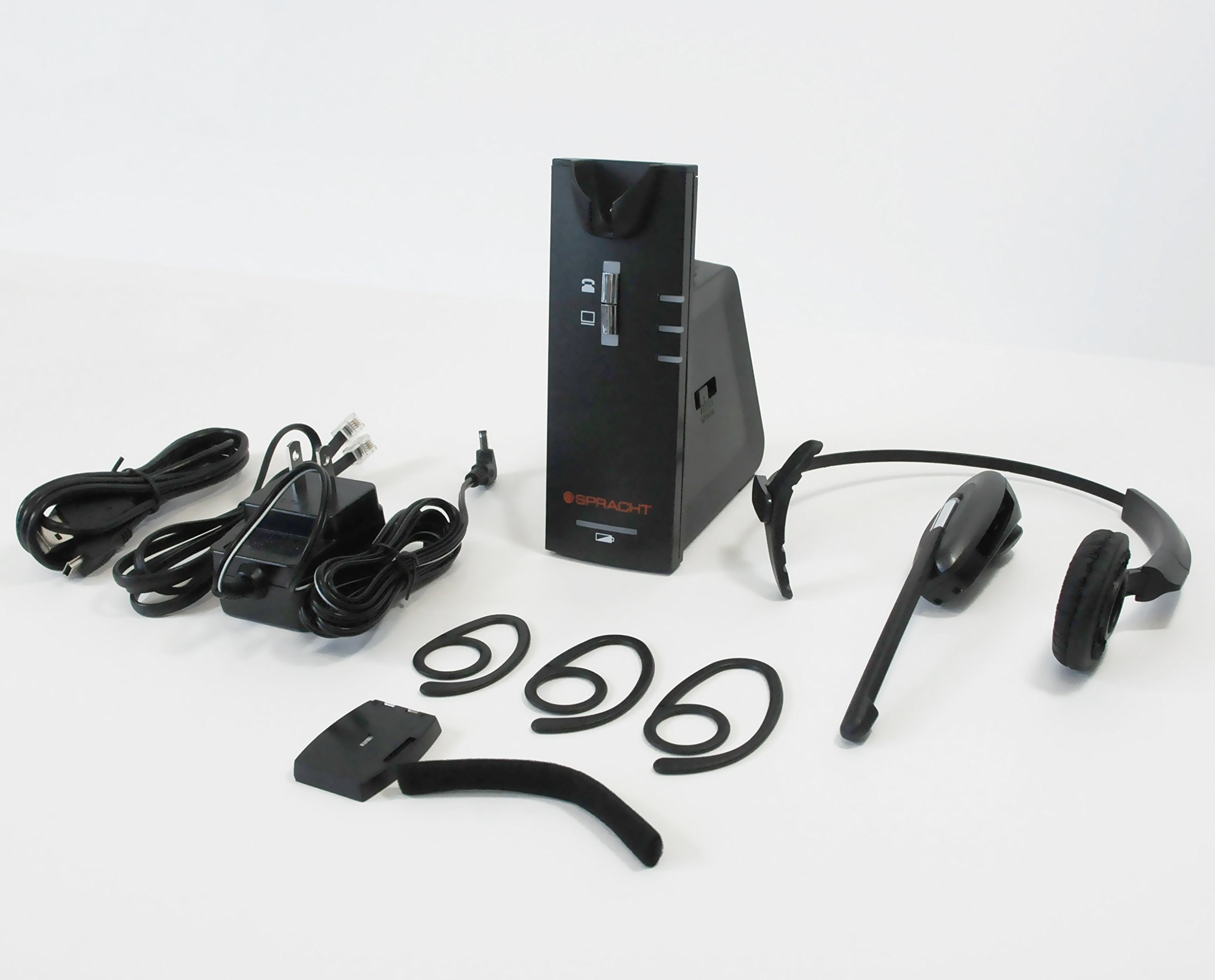 Spracht Zum ECO-DECT Pro Wireless Headset with Base Station - UC ECO-Dect 6.0 USB Headphones, 500ft Range, Low Radiation - Perfect for Office Calls, Remote Work & Customer Service