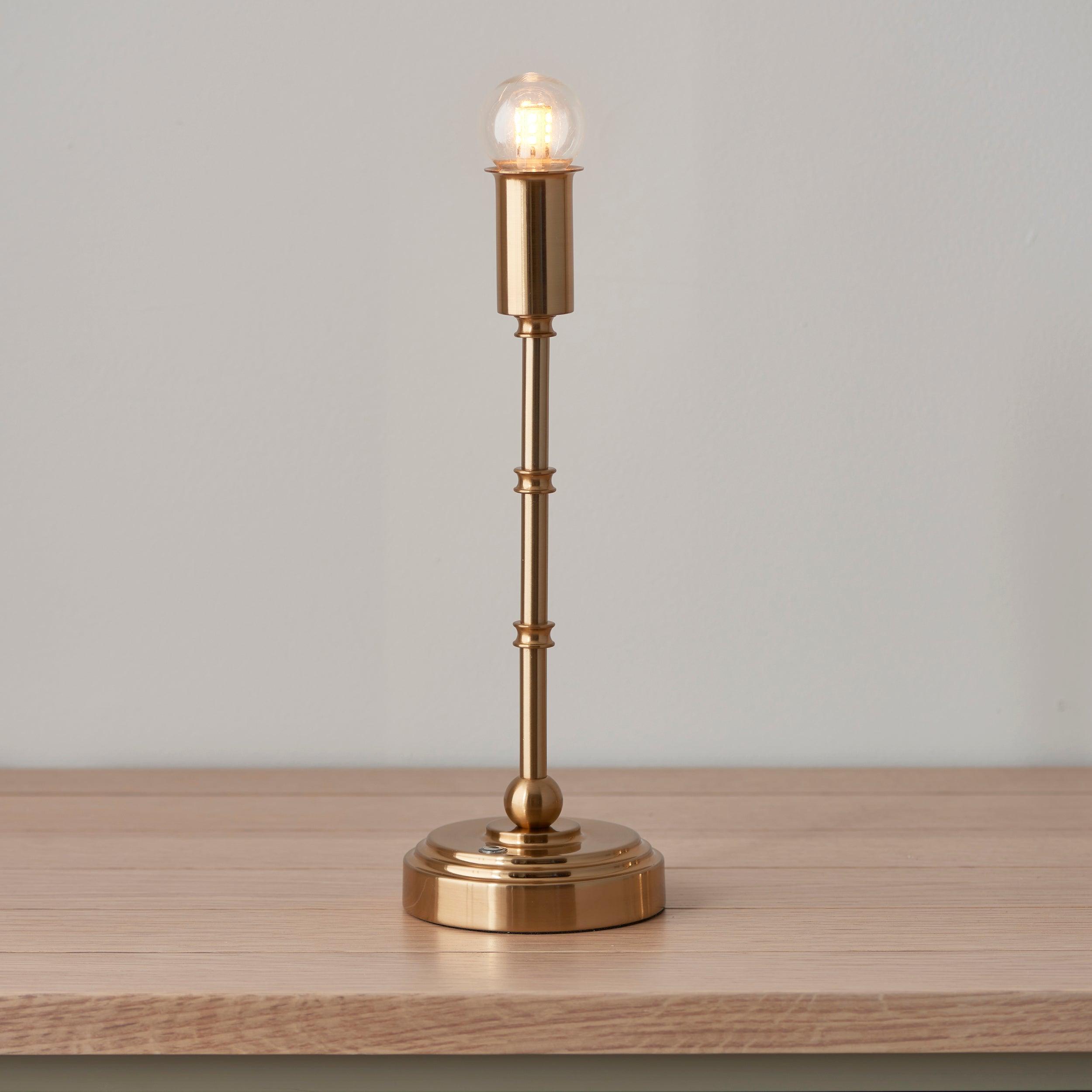 Burley Rechargeable LED Table Lamp with 16cm Pearl Grey Ripple Shade - Perfect for Bedside, Office, and Reading Nook Lighting
