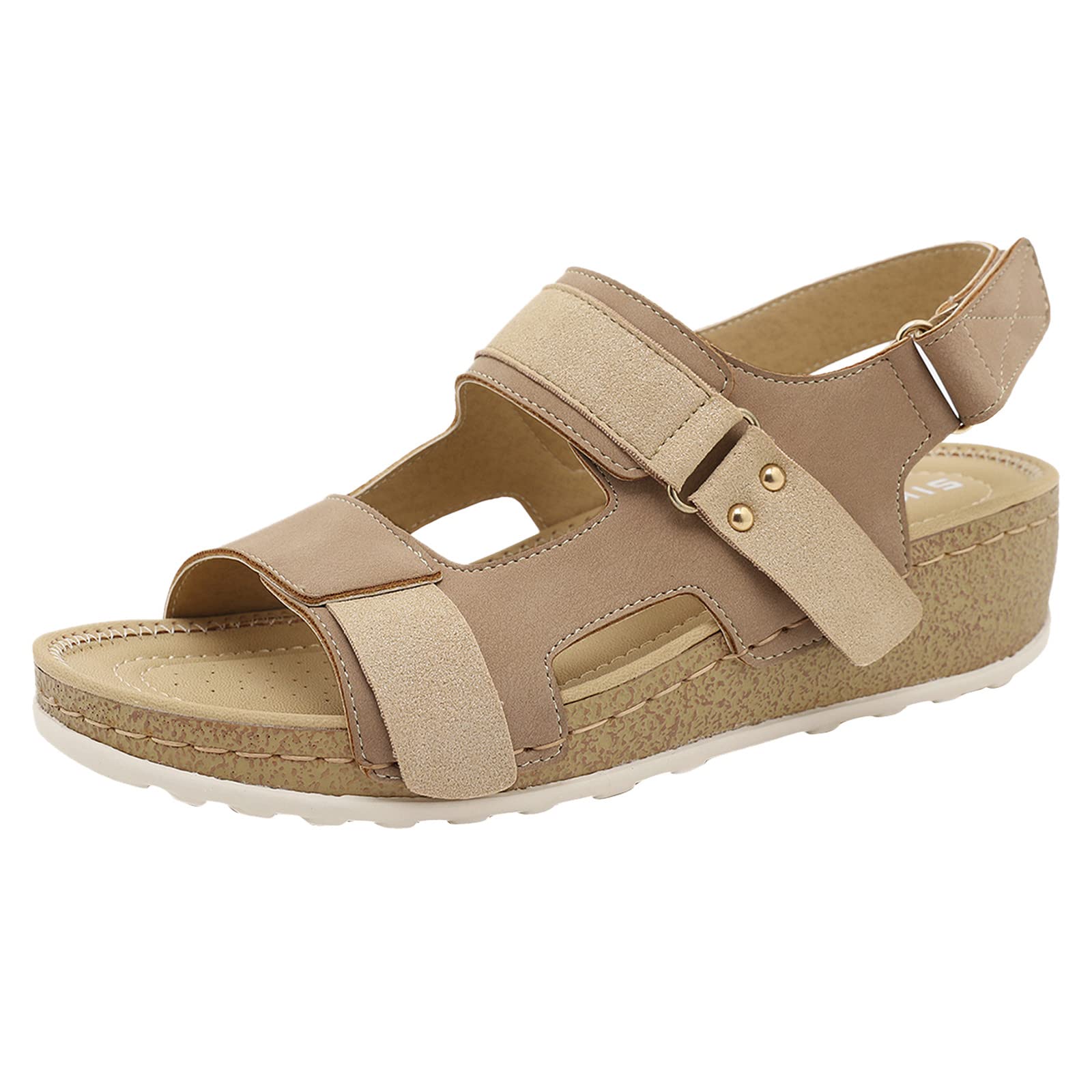 Women's Fashion Wedge Sandals with Adjustable Buckle Strap - Comfortable Summer Shoes for Casual Outings, Beach Wear & Outdoor Activities