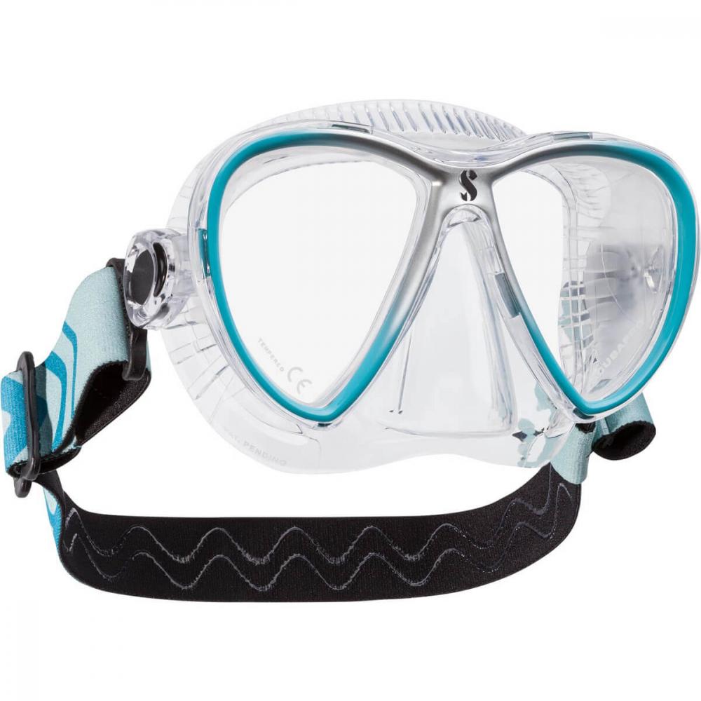 Scubapro Synergy Twin Clear/Turquoise Snorkeling Mask - Perfect for Scuba Diving, Snorkeling & Underwater Photography