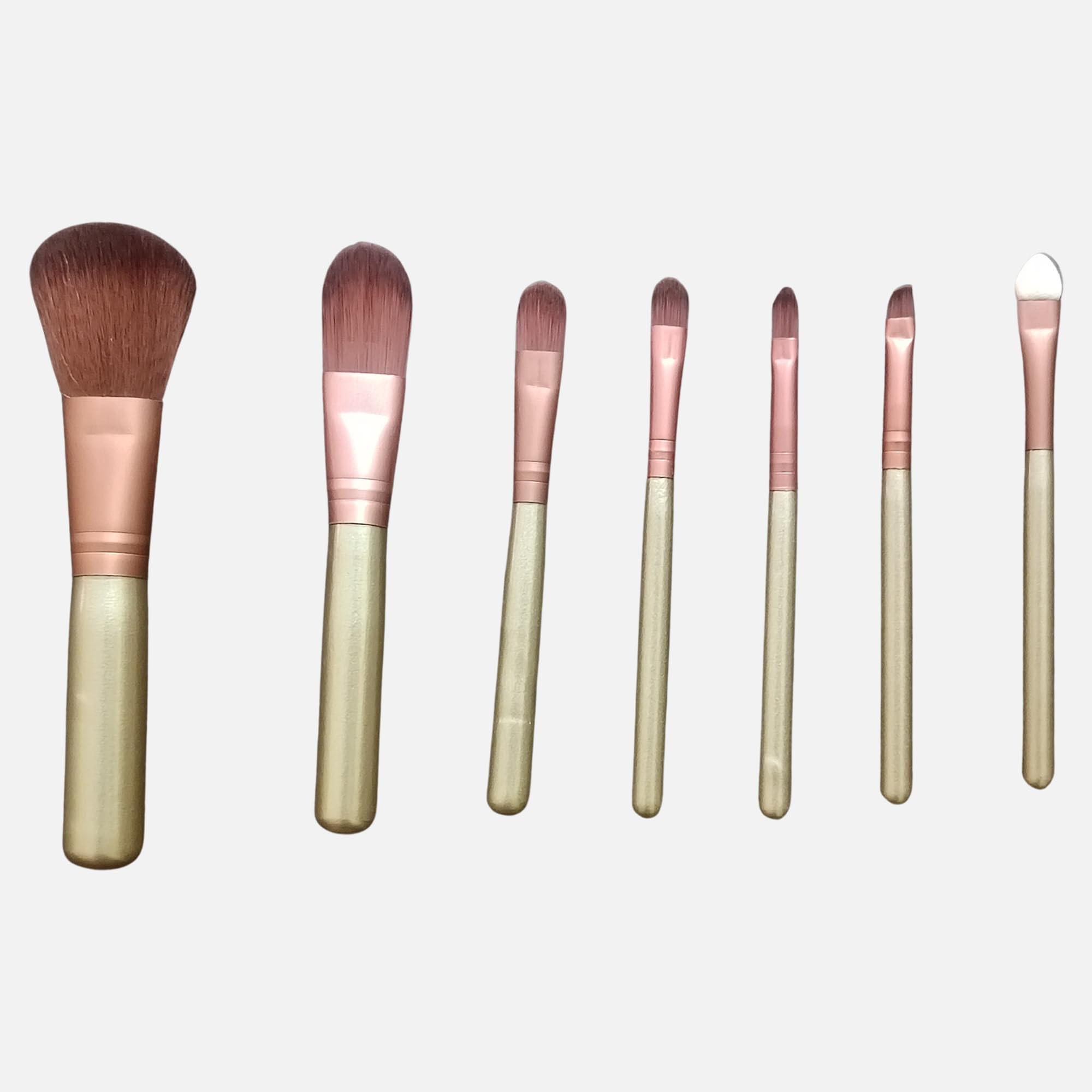 Professional Makeup Brush Set - 7 Piece Soft Synthetic Bristle Cosmetic Brushes for Foundation, Blending, Contouring & Eyeshadow | Perfect for Makeup Artists & Beginners | Home & Travel Use