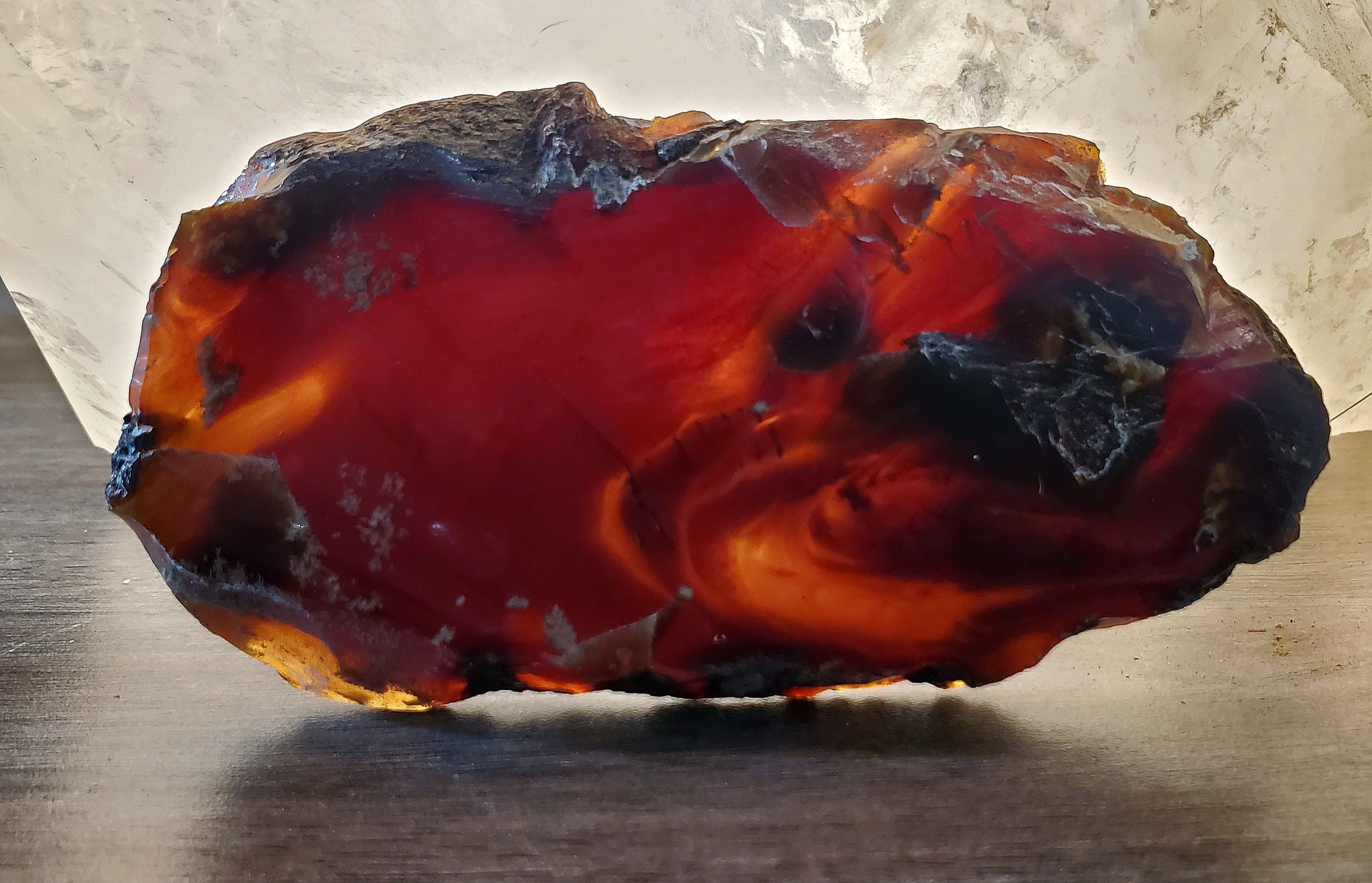 Natural Baltic Amber Slab - 6 Inch Raw Amber Stone for Jewelry Making, Healing Crystals & Home Decor - Perfect for DIY Crafts, Meditation & Gifts