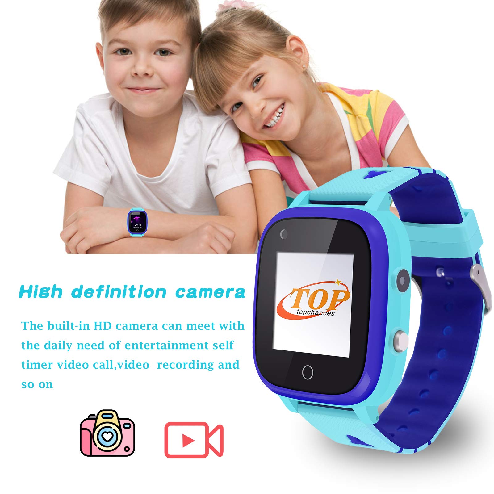 4G Smart Watch for Kids - IP67 Waterproof GPS Tracker with SOS, Two-Way Calling, 1.3