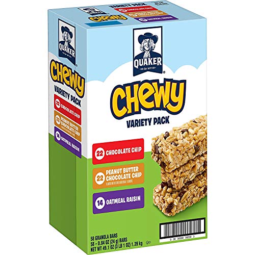 Quaker Chewy Granola Bars Variety Pack - 2 Boxes (3 Flavor Assortment) | Healthy Snacks for Kids Lunch, Hiking & On-the-Go Energy