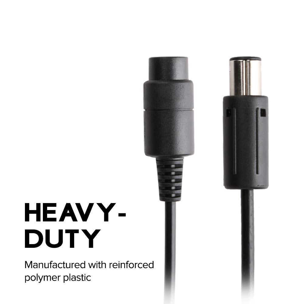 2-Pack Wiresmith Extension Cable for Nintendo Gamecube & Wii Controllers - Extra Long Cord for Comfortable Gaming Setup - Perfect for Multiplayer Gaming & Home Entertainment Systems