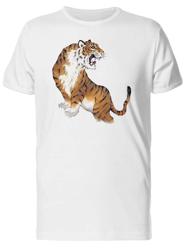 Japanese Tiger Graphic T-Shirt for Men - Stylish Hand-Drawn Design - Perfect for Casual Wear, Street Fashion & Anime Lovers