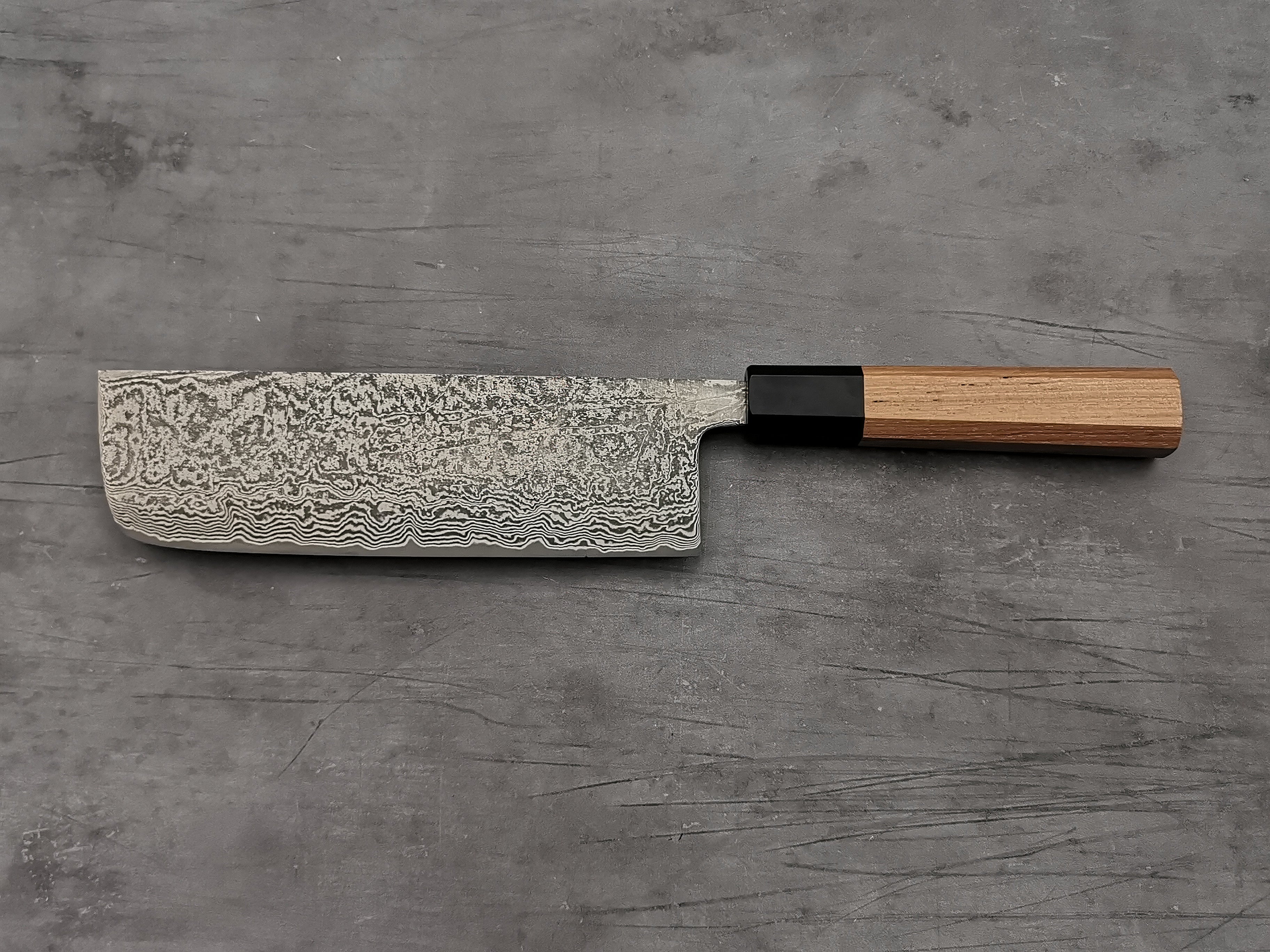 Shiro Kamo SG2 Damascus 180mm Nakiri Japanese Chef Knife - Premium Kitchen Knife for Slicing Vegetables, Fruits & Herbs - Perfect for Home Cooks & Professional Chefs