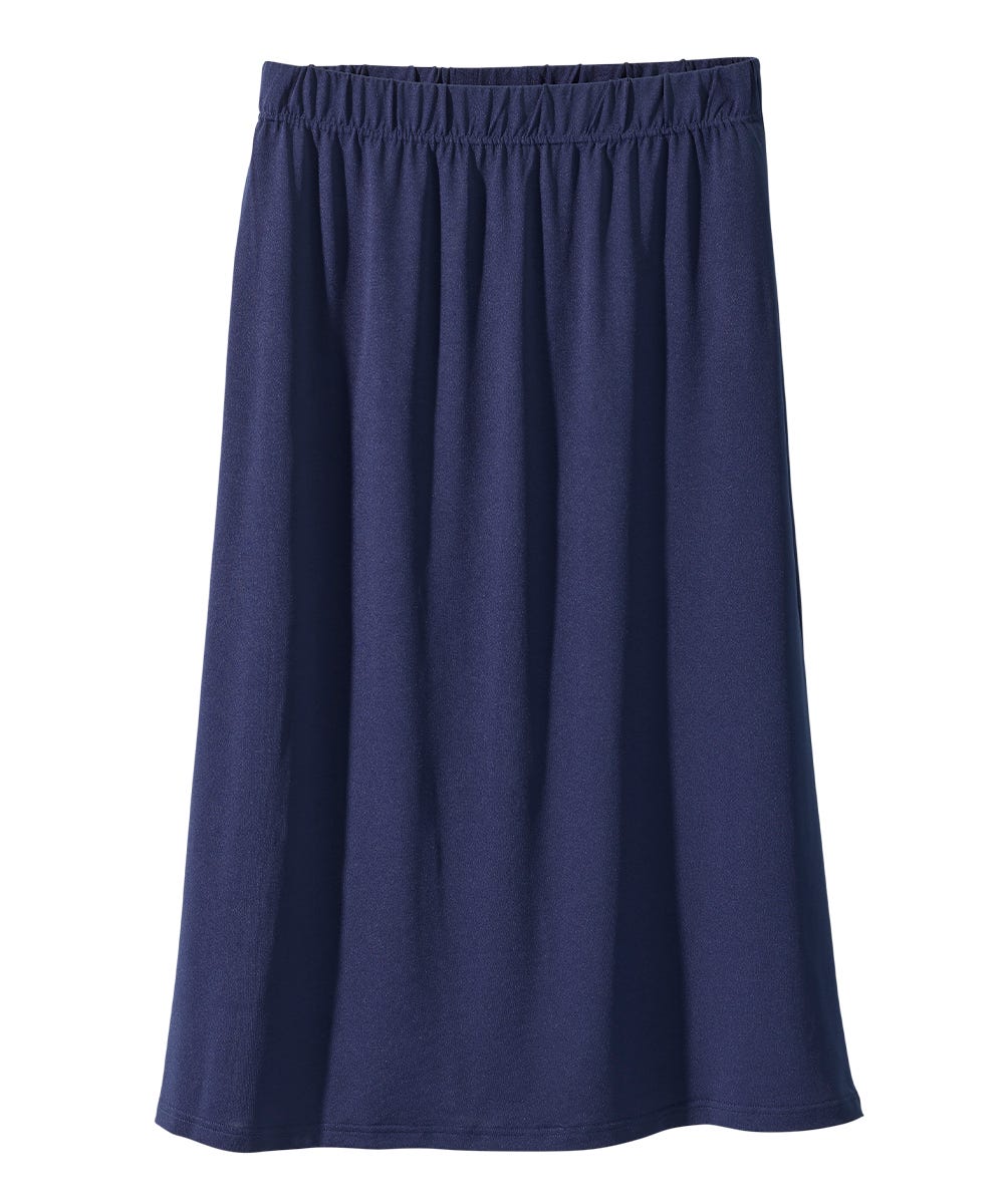 Women's Easy Pull-On Stretch Skirt - Comfortable Elastic Waist Midi Skirt for Casual Wear, Office & Travel