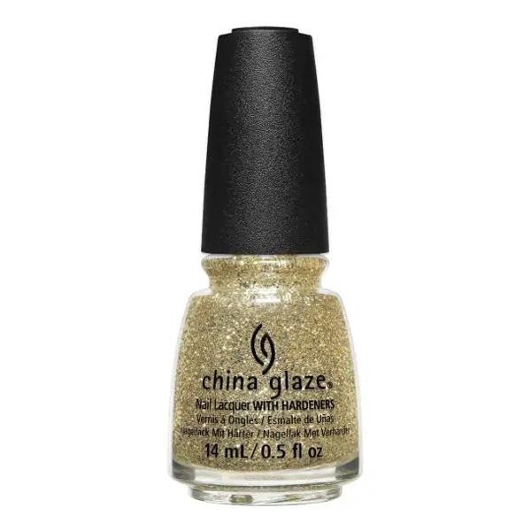 China Glaze Queen Of Bling Nail Polish 0.5 oz #58174 - Shimmery Silver Glitter for Manicures & Pedicures, Perfect for Parties & Special Occasions